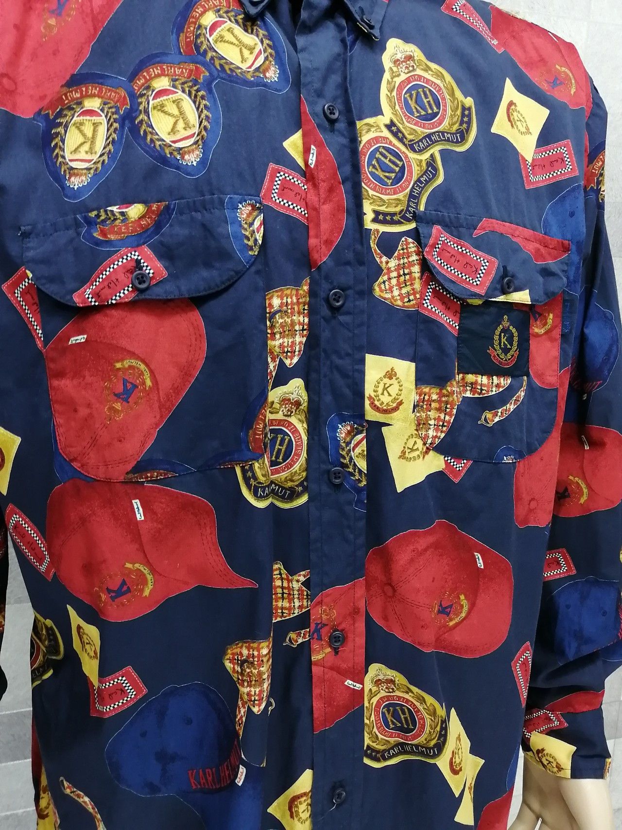 Karl Helmut 🔥FIRE🔥KARLHELMUT All Over Print Multicolor L.Sleeve Shirt Size US L / EU 52-54 / 3 - 2 Thumbnail