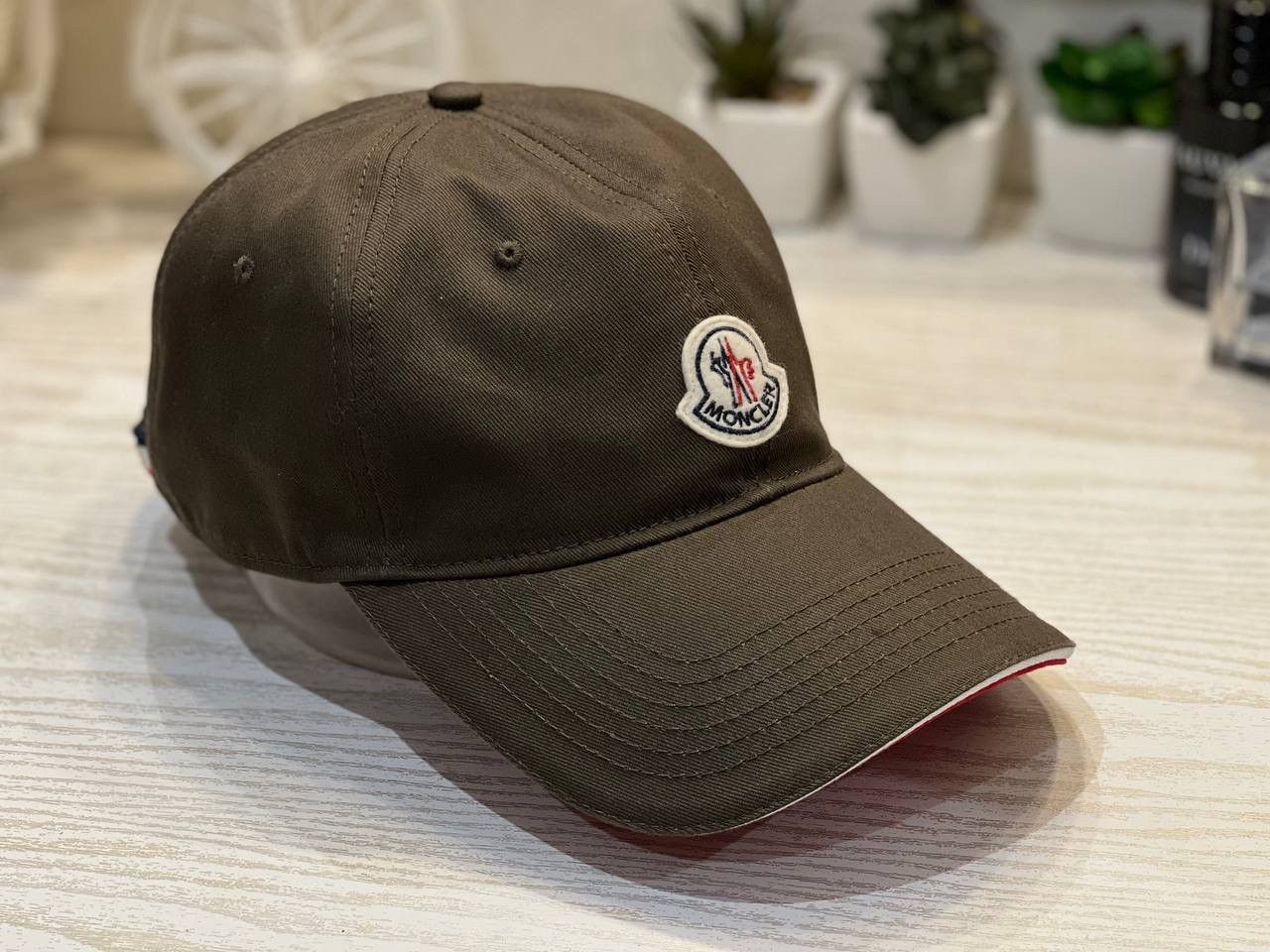 image of Moncler Cap Baseball Logo in Khaki, Men's