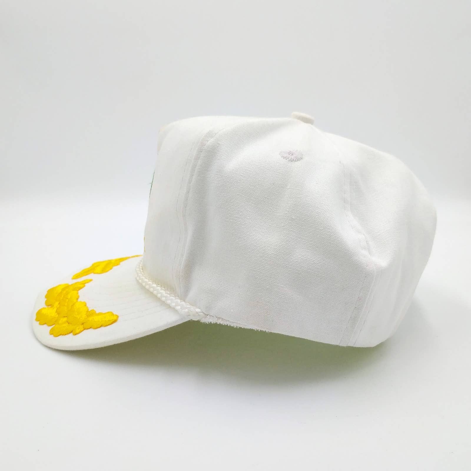 Vintage Vintage Mantek Trucker Hat 90s Embroidered Gold Leaf Brim Size ONE SIZE - 5 Thumbnail