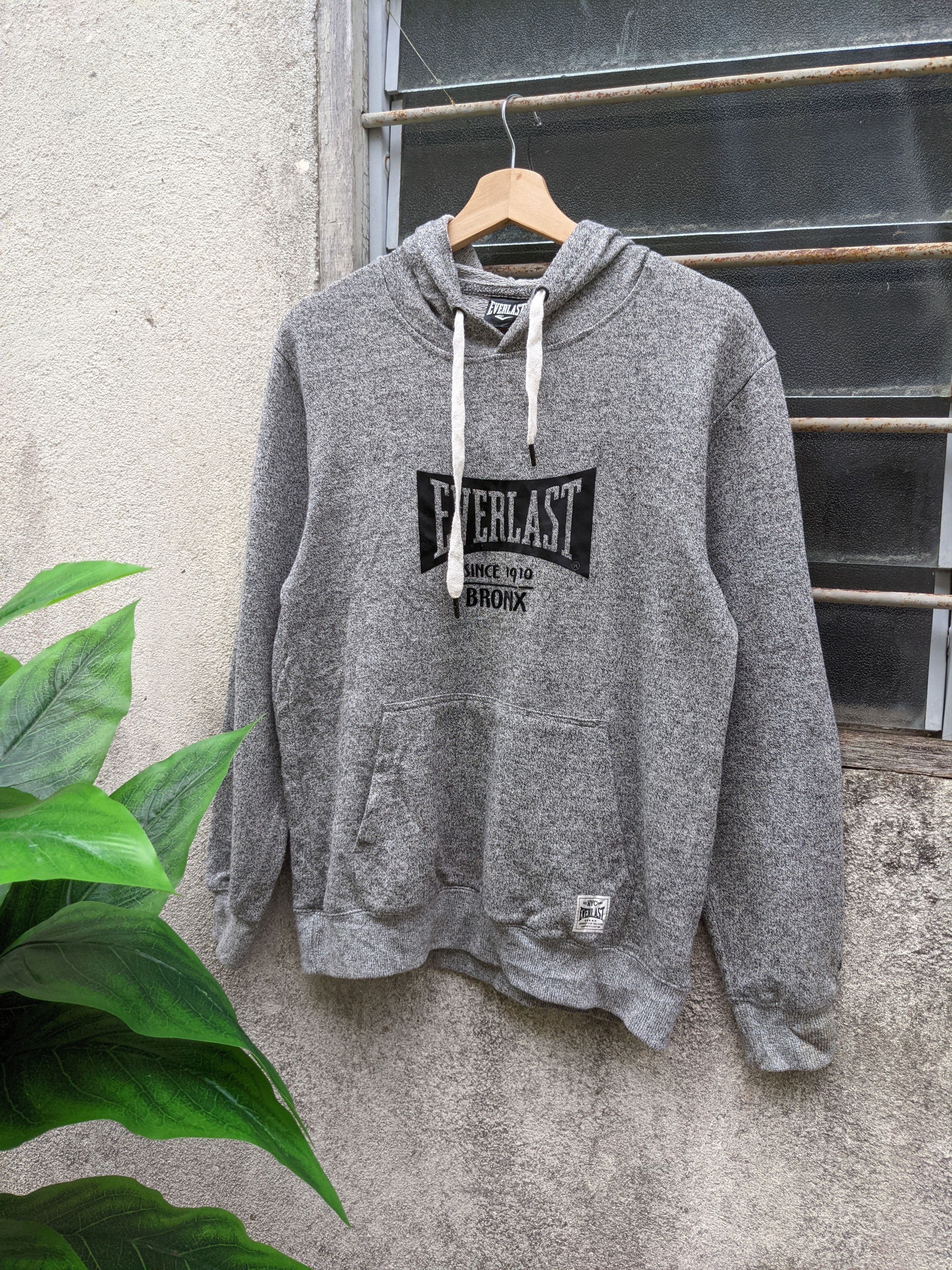 image of Steals Everlast Hodies Spellout Hoodies in Grey, Men's (Size Medium)