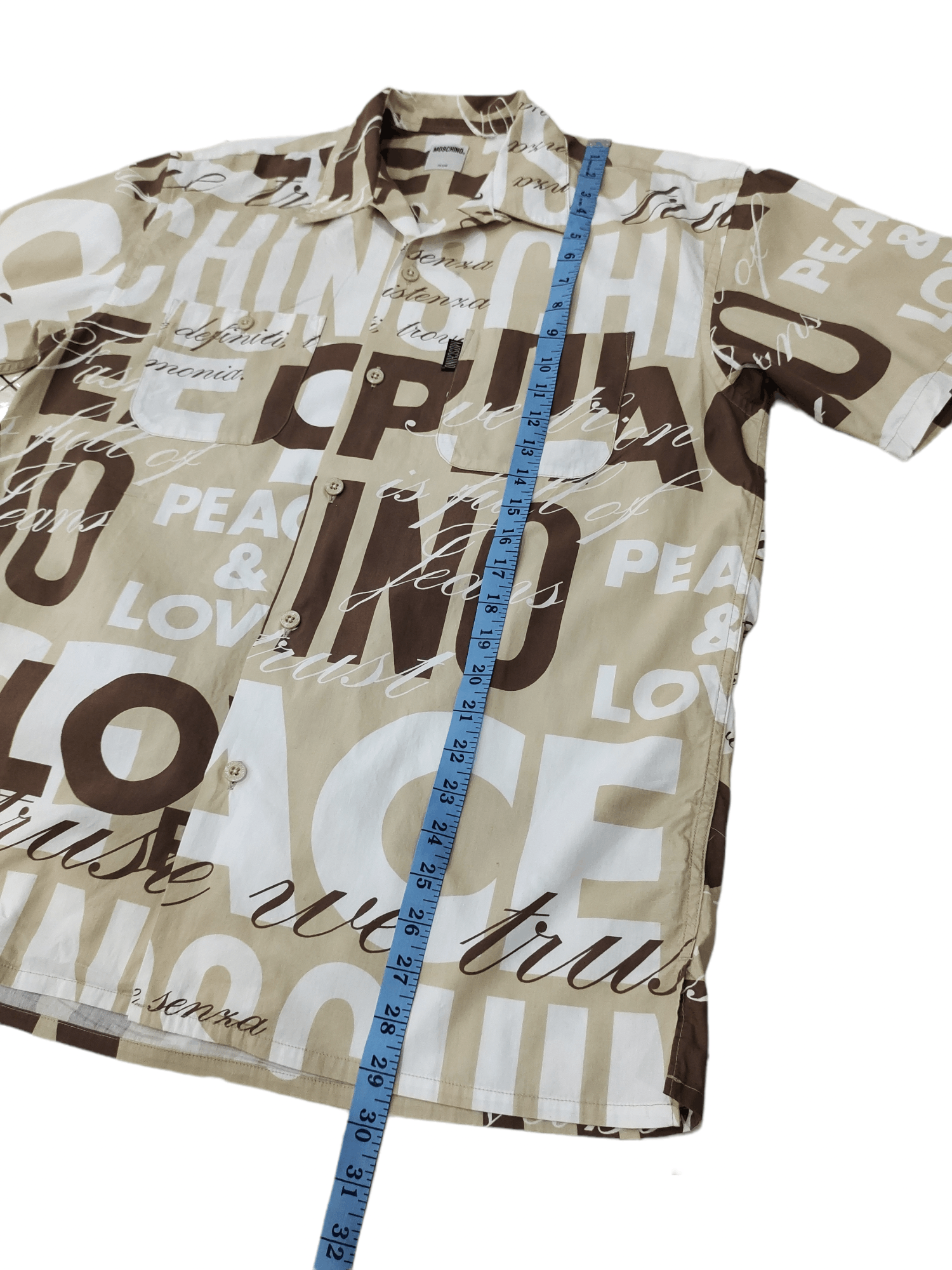 Moschino MOSCHINO Full Spell Out button up Shirt Size US XL / EU 56 / 4 - 9 Thumbnail