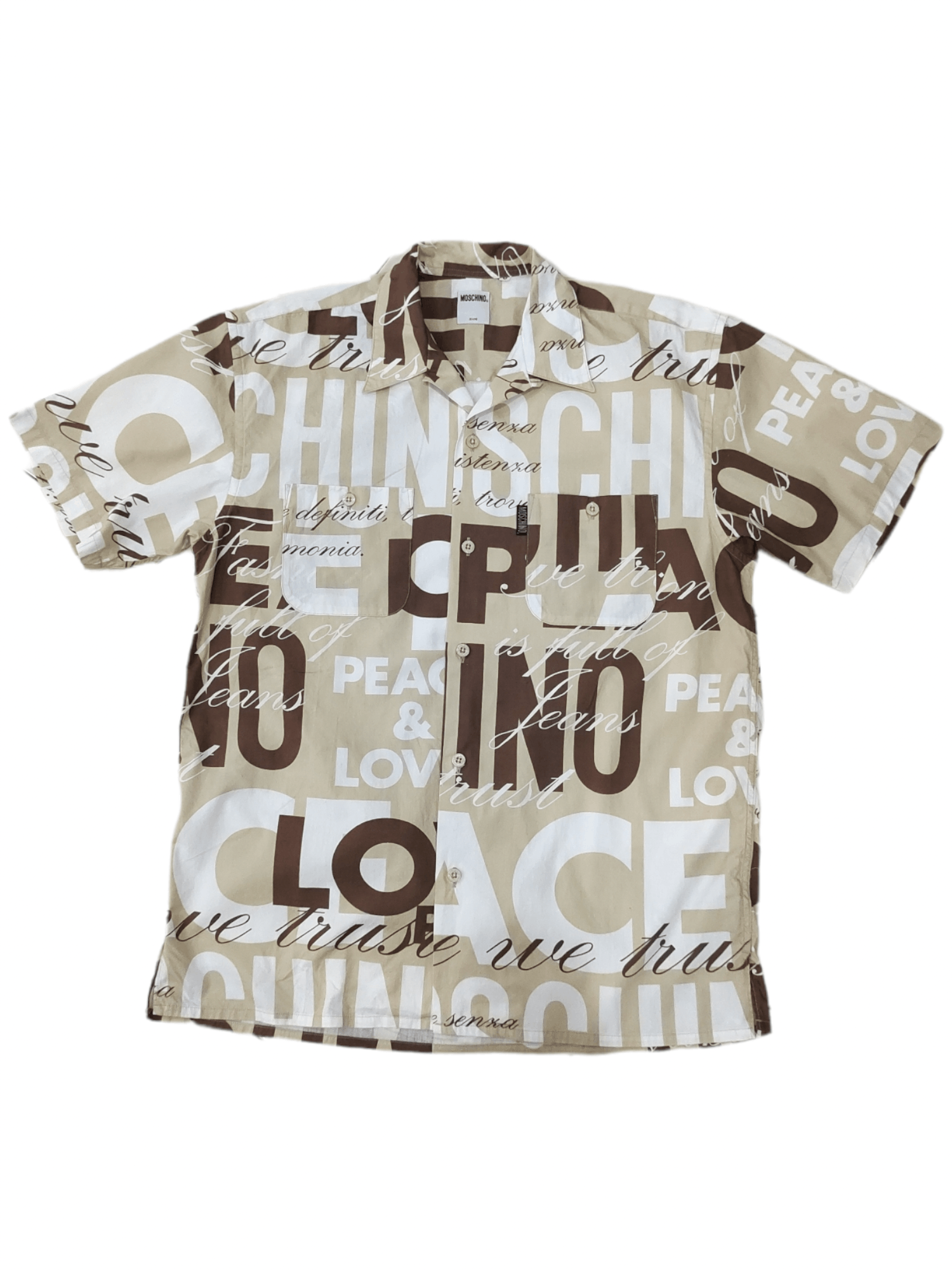 Moschino MOSCHINO Full Spell Out button up Shirt Size US XL / EU 56 / 4 - 1 Thumbnail