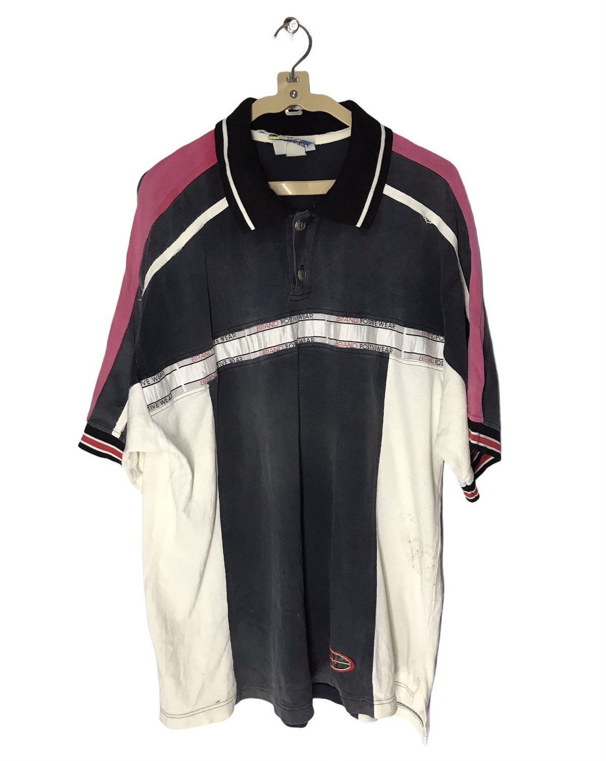 Vintage Vintage rugby polos tee by positive wear sport Size US L / EU 52-54 / 3 - 1 Thumbnail