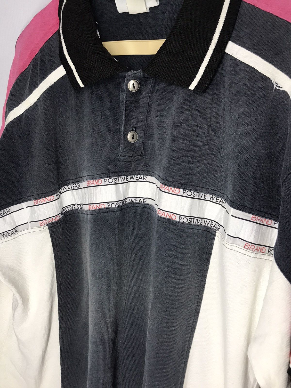 Vintage Vintage rugby polos tee by positive wear sport Size US L / EU 52-54 / 3 - 5 Thumbnail
