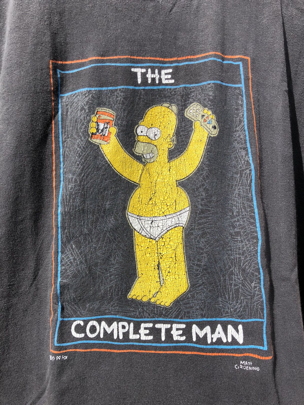 Cartoon Network Vintage 1999 Simpsons Homer The Complete Man Faded Tee Size US L / EU 52-54 / 3 - 6 Thumbnail