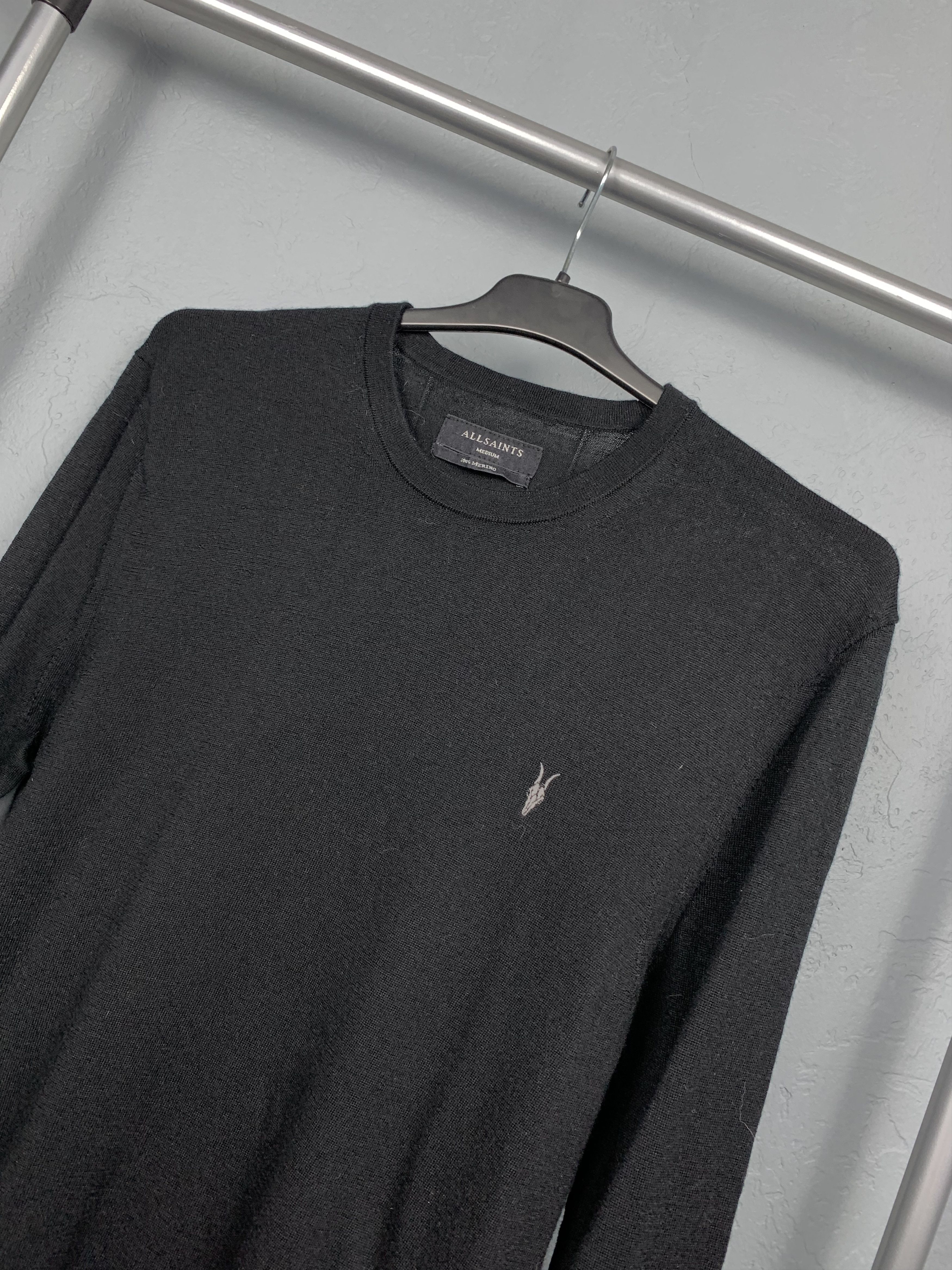 Allsaints AllSaints Mens Mode Merino Crew Neck Wool Knit Sweater Size US M / EU 48-50 / 2 - 2 Thumbnail