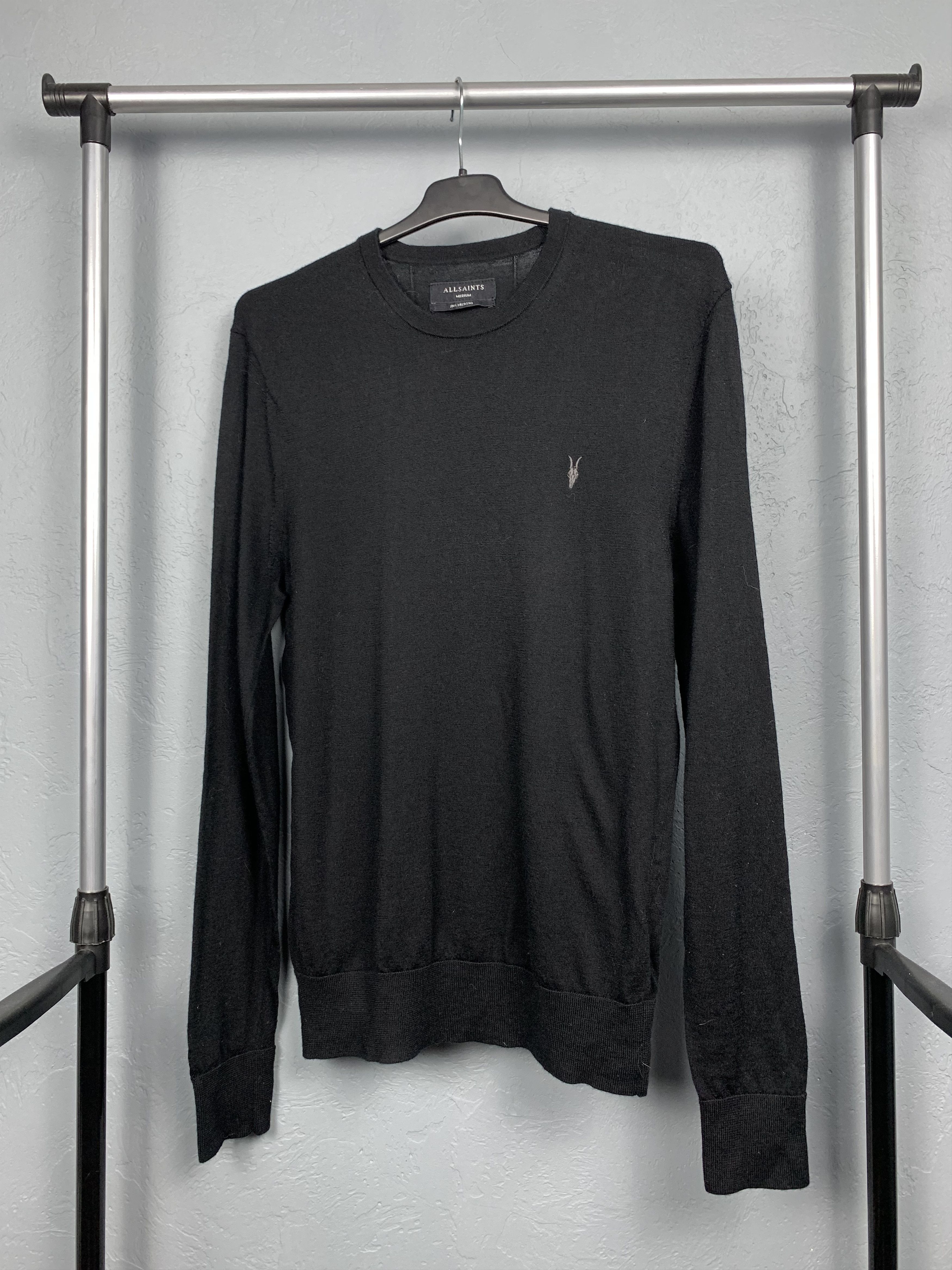 Allsaints AllSaints Mens Mode Merino Crew Neck Wool Knit Sweater Size US M / EU 48-50 / 2 - 1 Thumbnail