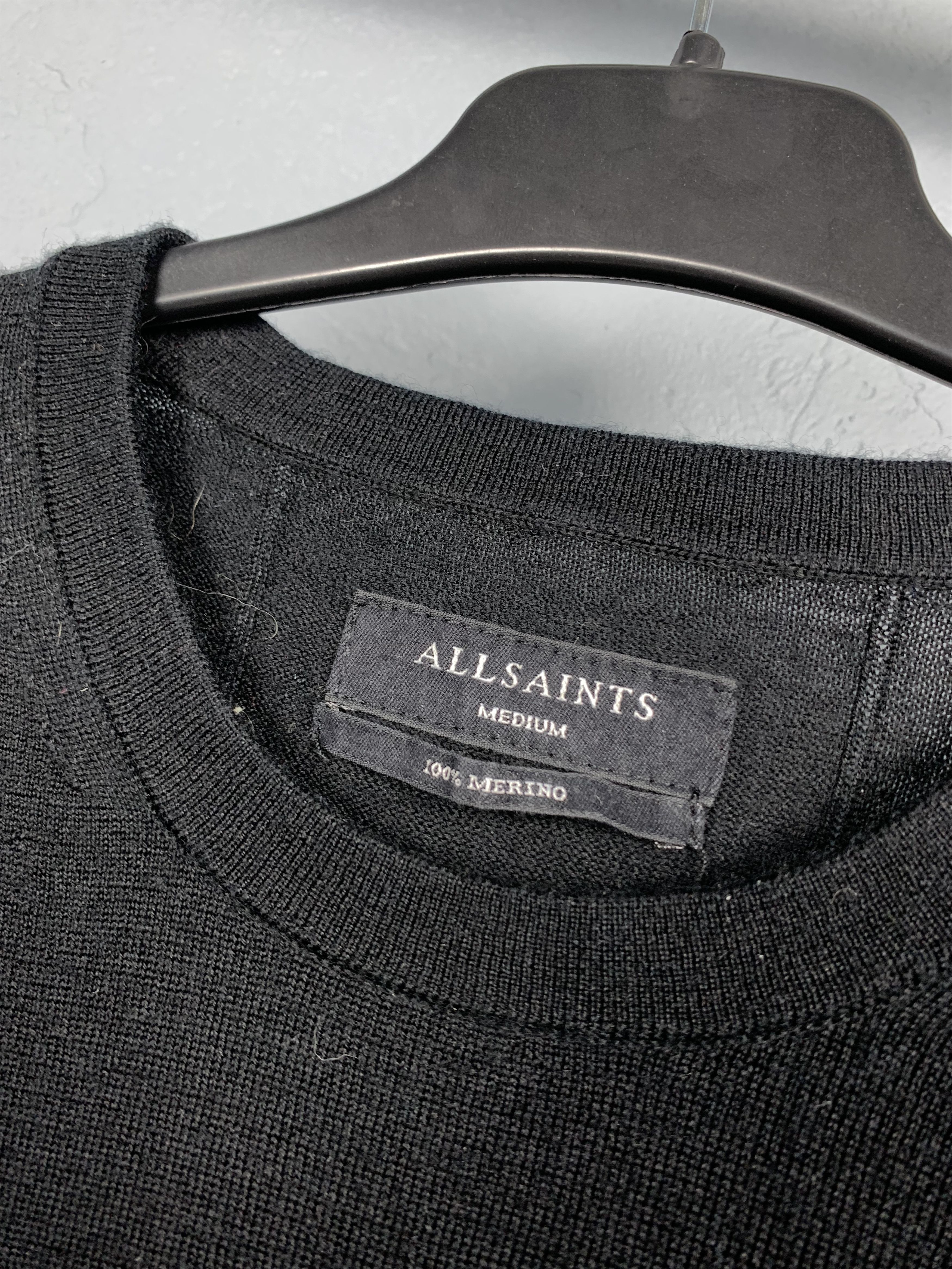 Allsaints AllSaints Mens Mode Merino Crew Neck Wool Knit Sweater Size US M / EU 48-50 / 2 - 3 Thumbnail