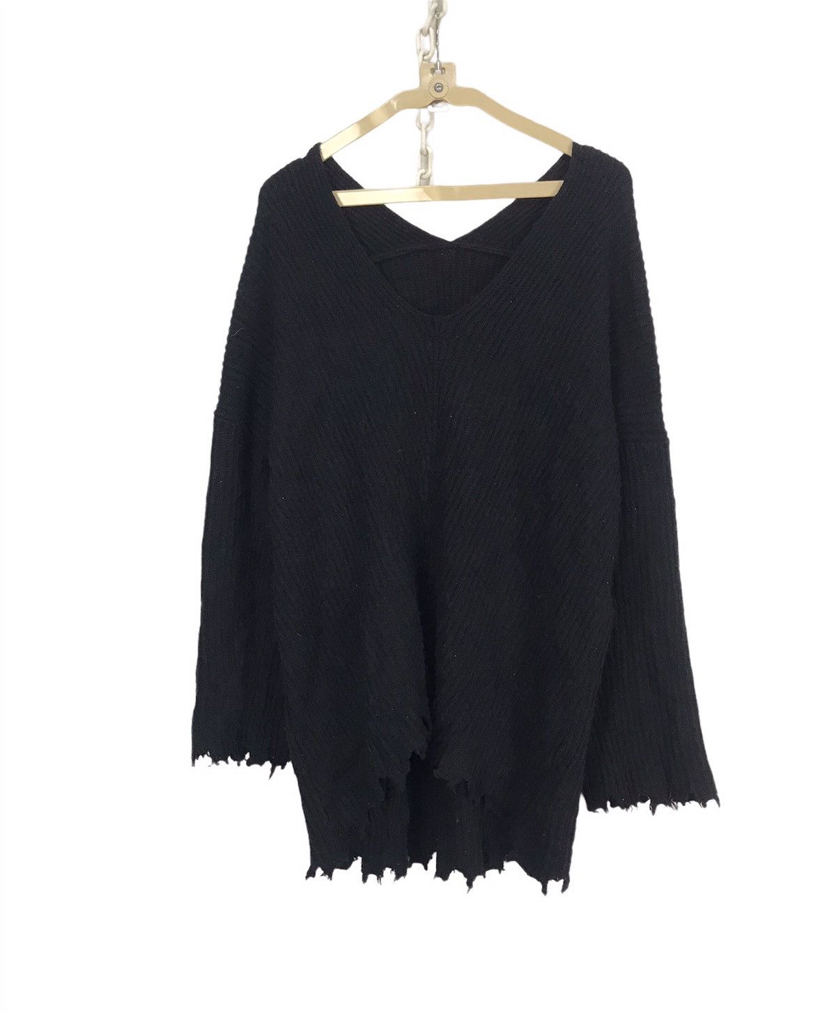 Ray beams vneck knit blouse