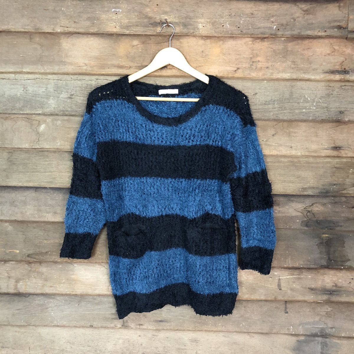 Japanese Brand Chocol Raffline Shag Shaggy Fur Mohair Knitwear #6990 Size US S / EU 44-46 / 1 - 1 Thumbnail
