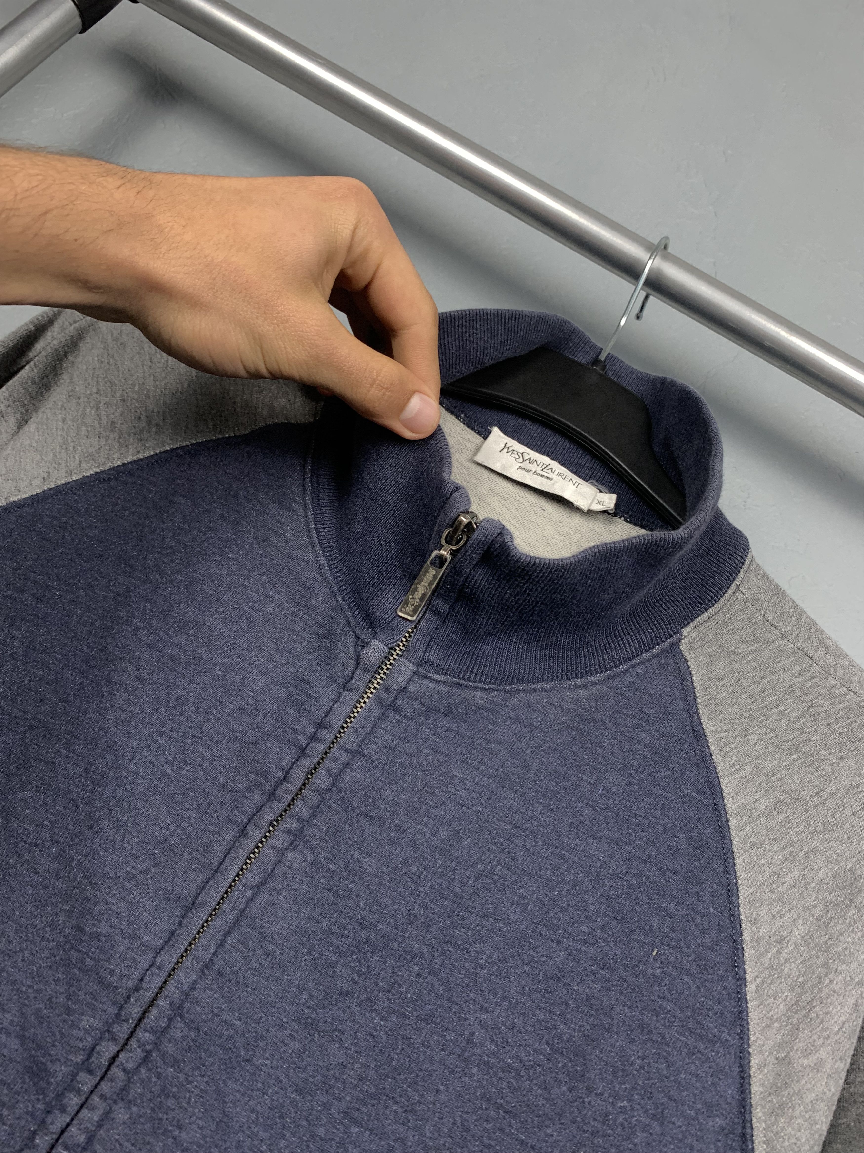 Yves Saint Laurent Vintage Yves Saint Laurent Mens Full Zip Sweater Size XL Size US XL / EU 56 / 4 - 3 Thumbnail