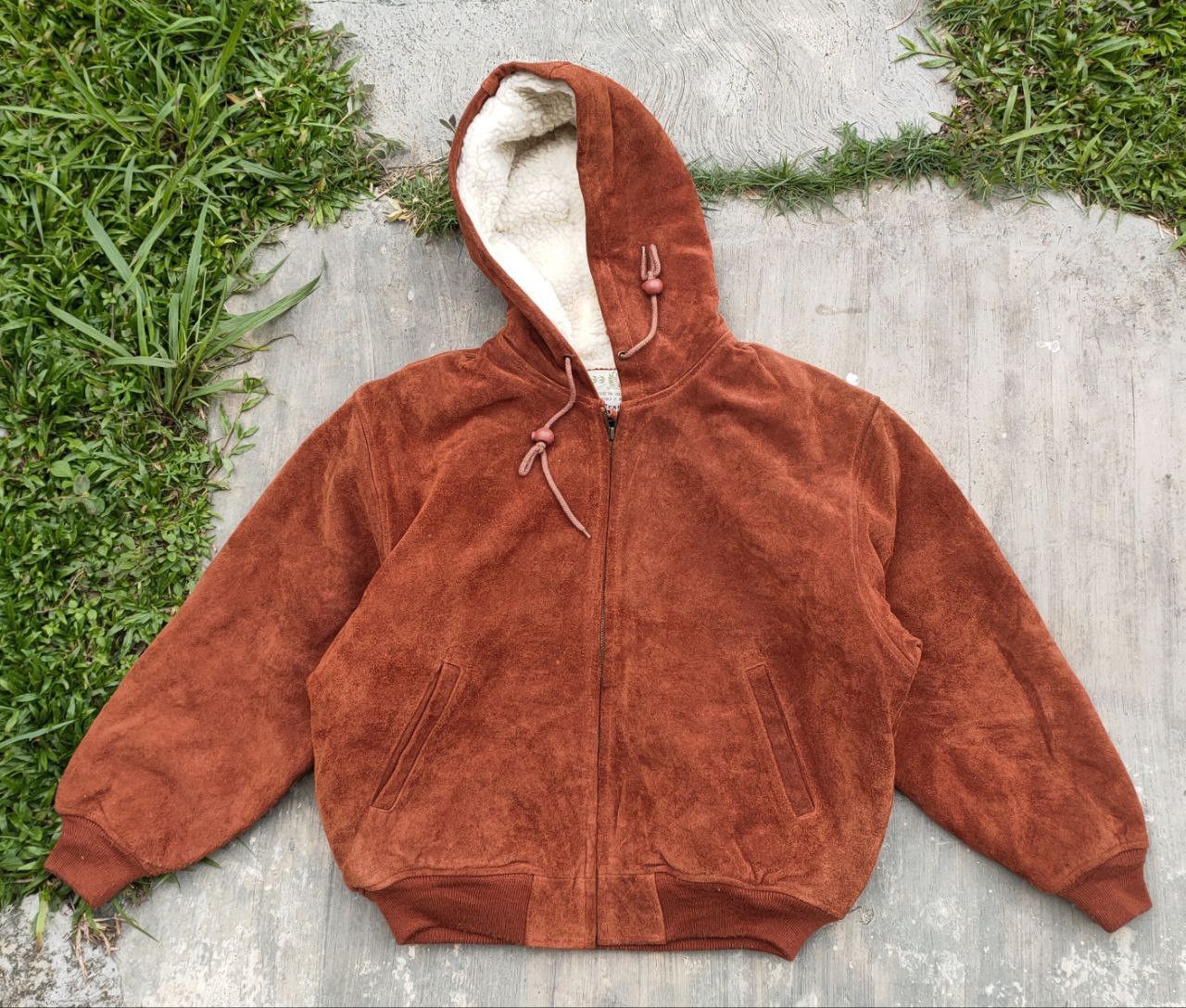 Vintage Seahop Cowhide Leather Hoodie Jacket Size US M / EU 48-50 / 2 - 1 Thumbnail