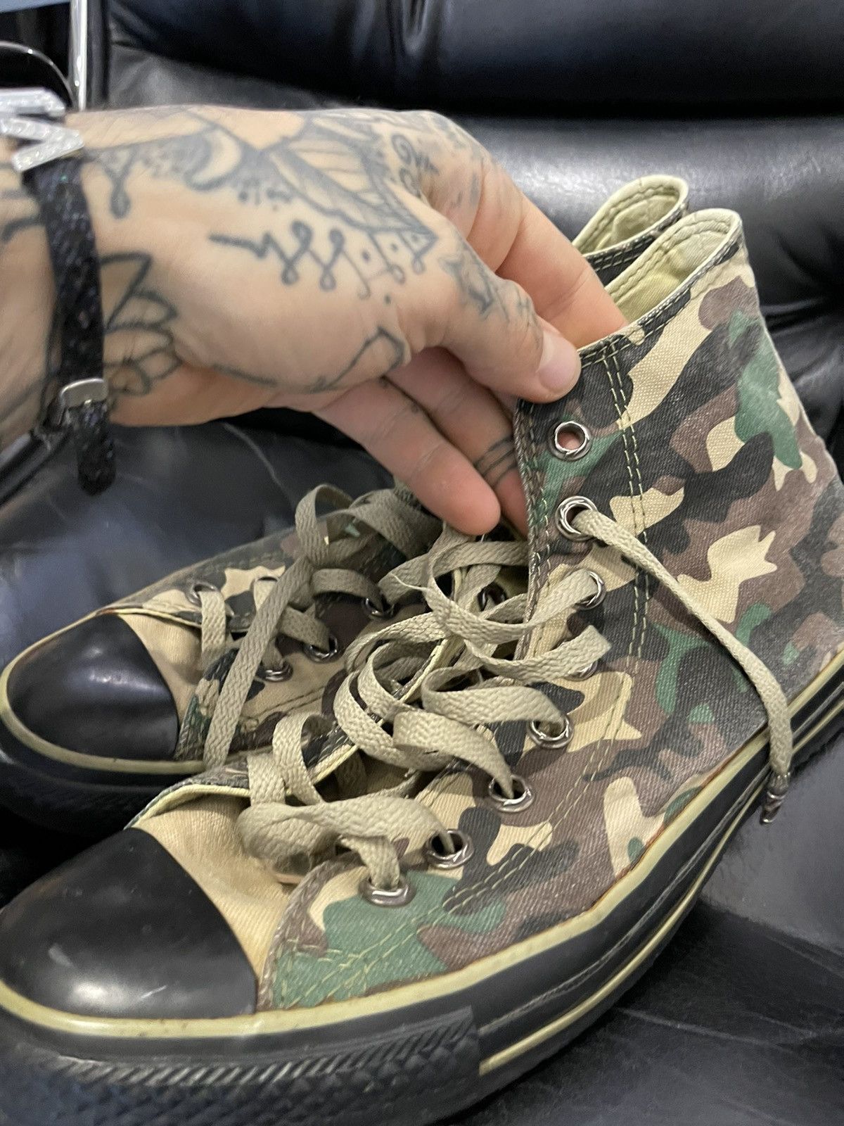 Chrome Hearts × Converse CHROME HEARTS x Converse Canvas Custom Sneakers 10-10.5 Size US 10.5 / EU 43-44 - 10 Thumbnail