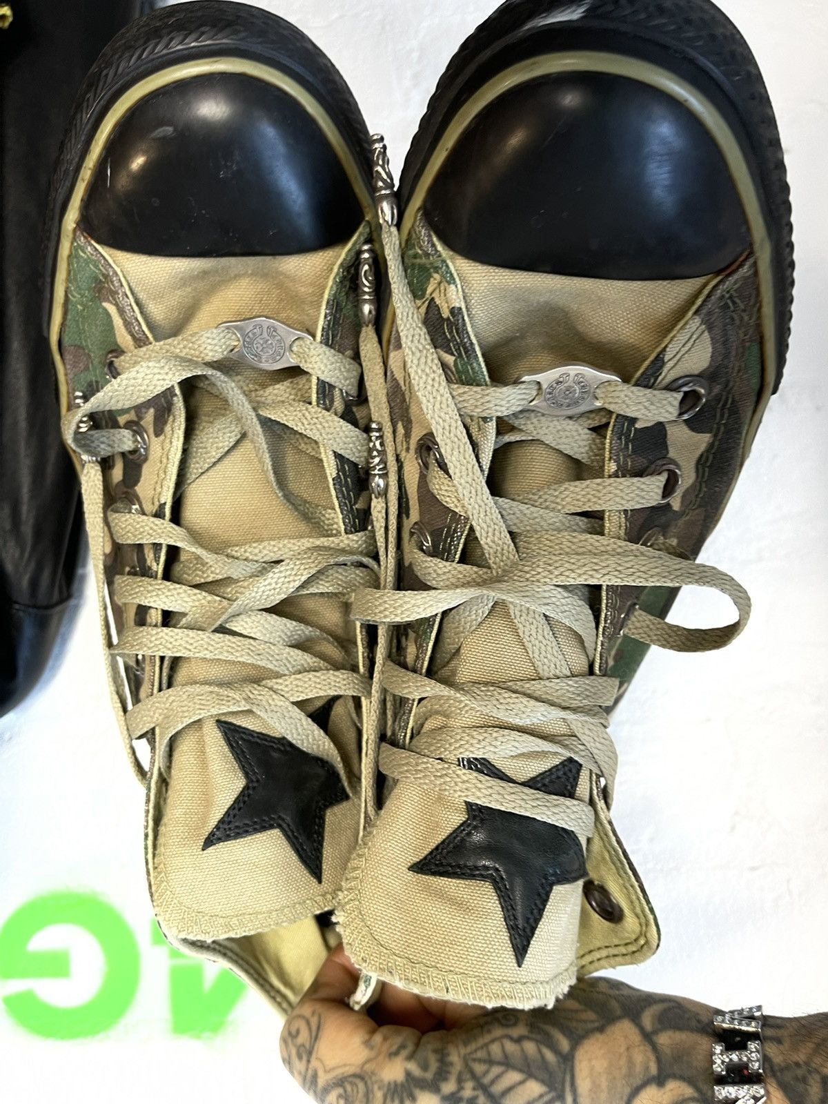 Chrome Hearts × Converse CHROME HEARTS x Converse Canvas Custom Sneakers 10-10.5 Size US 10.5 / EU 43-44 - 3 Thumbnail