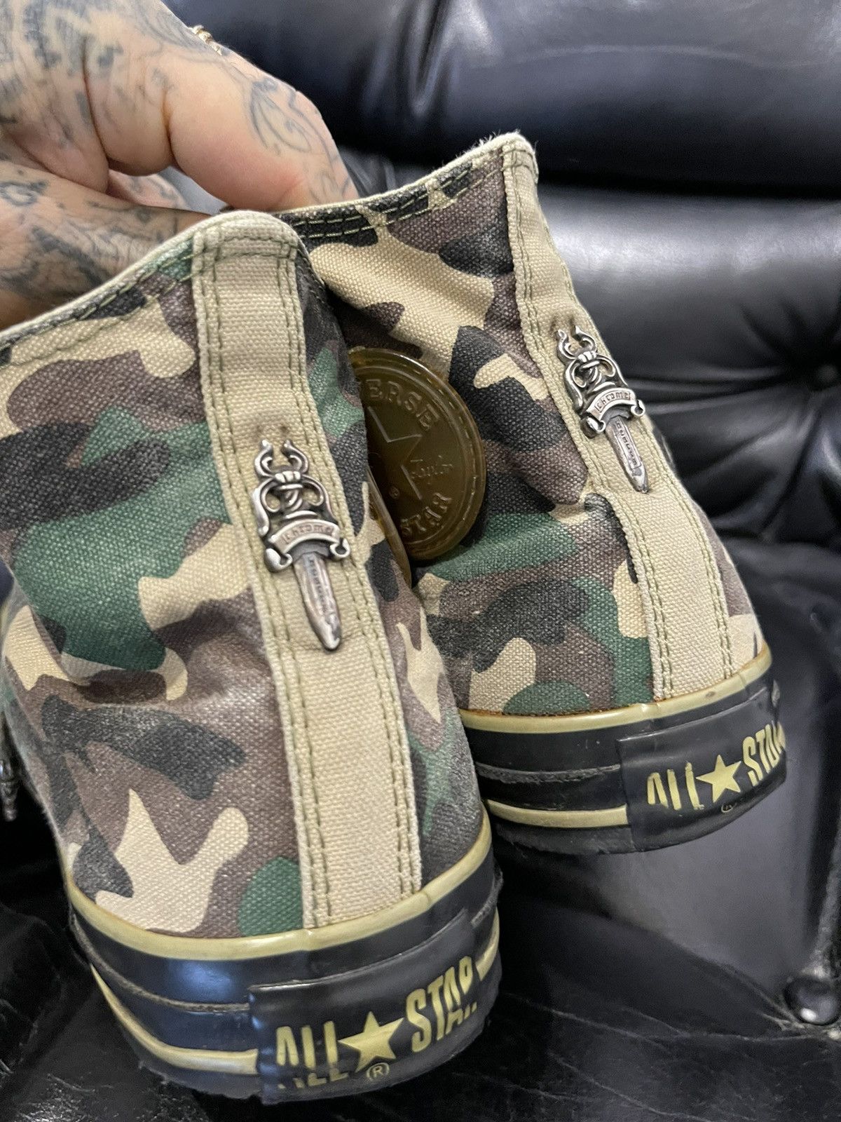 Chrome Hearts × Converse CHROME HEARTS x Converse Canvas Custom Sneakers 10-10.5 Size US 10.5 / EU 43-44 - 8 Thumbnail