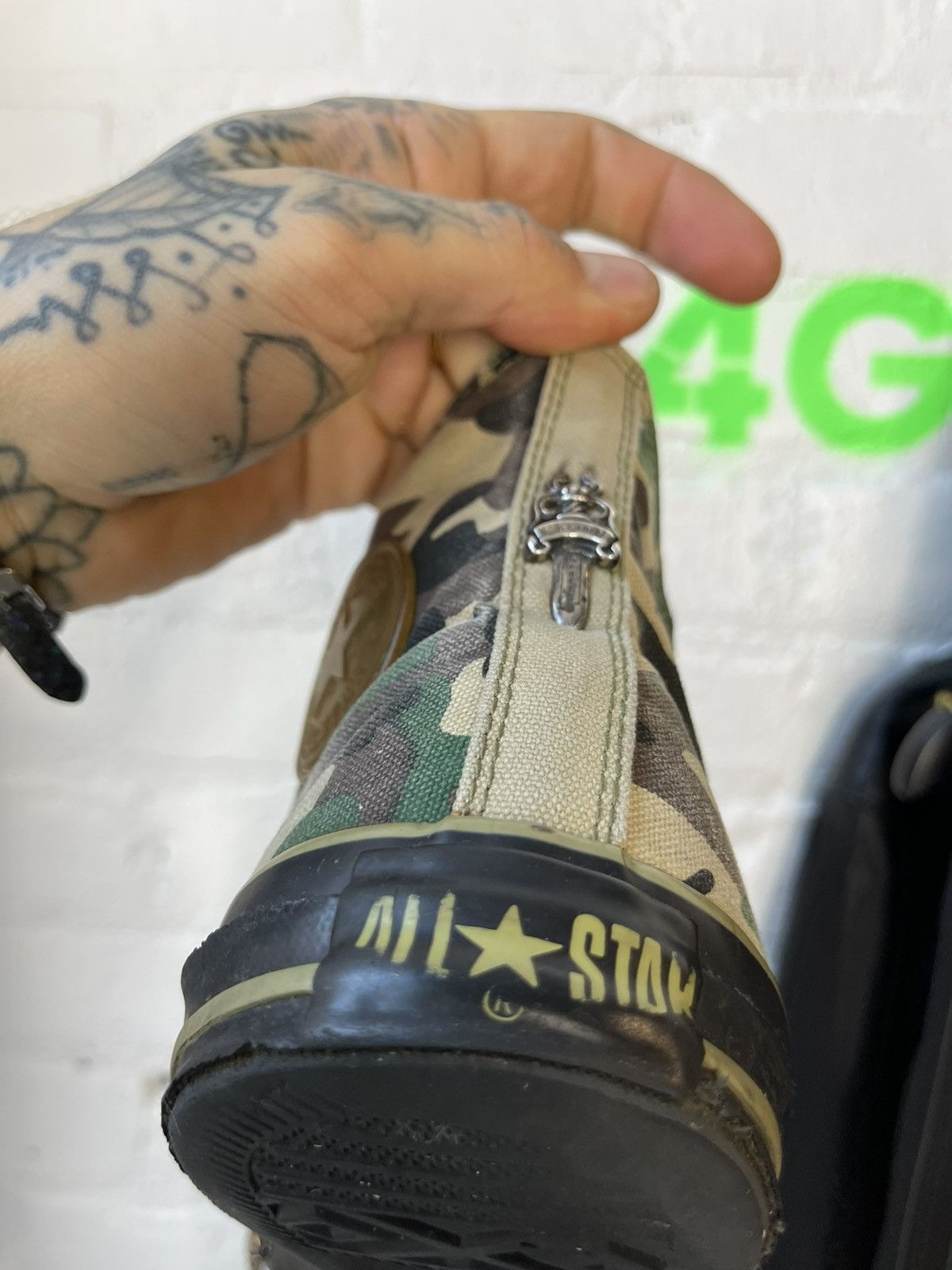 Chrome Hearts × Converse CHROME HEARTS x Converse Canvas Custom Sneakers 10-10.5 Size US 10.5 / EU 43-44 - 14 Thumbnail