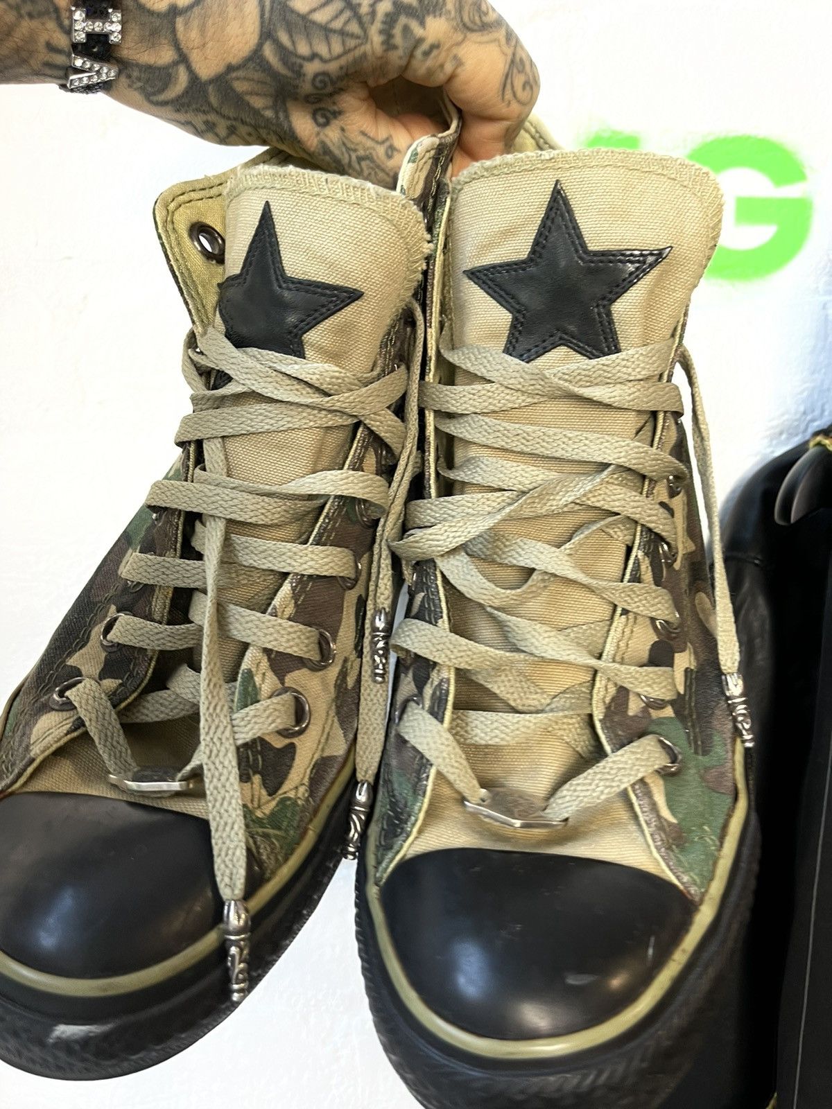Chrome Hearts × Converse CHROME HEARTS x Converse Canvas Custom Sneakers 10-10.5 Size US 10.5 / EU 43-44 - 4 Thumbnail