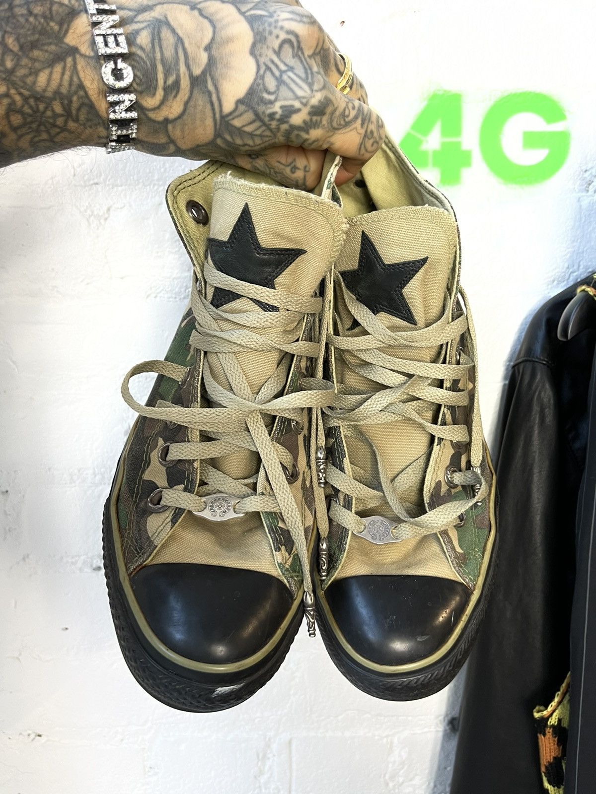 Chrome Hearts × Converse CHROME HEARTS x Converse Canvas Custom Sneakers 10-10.5 Size US 10.5 / EU 43-44 - 2 Thumbnail