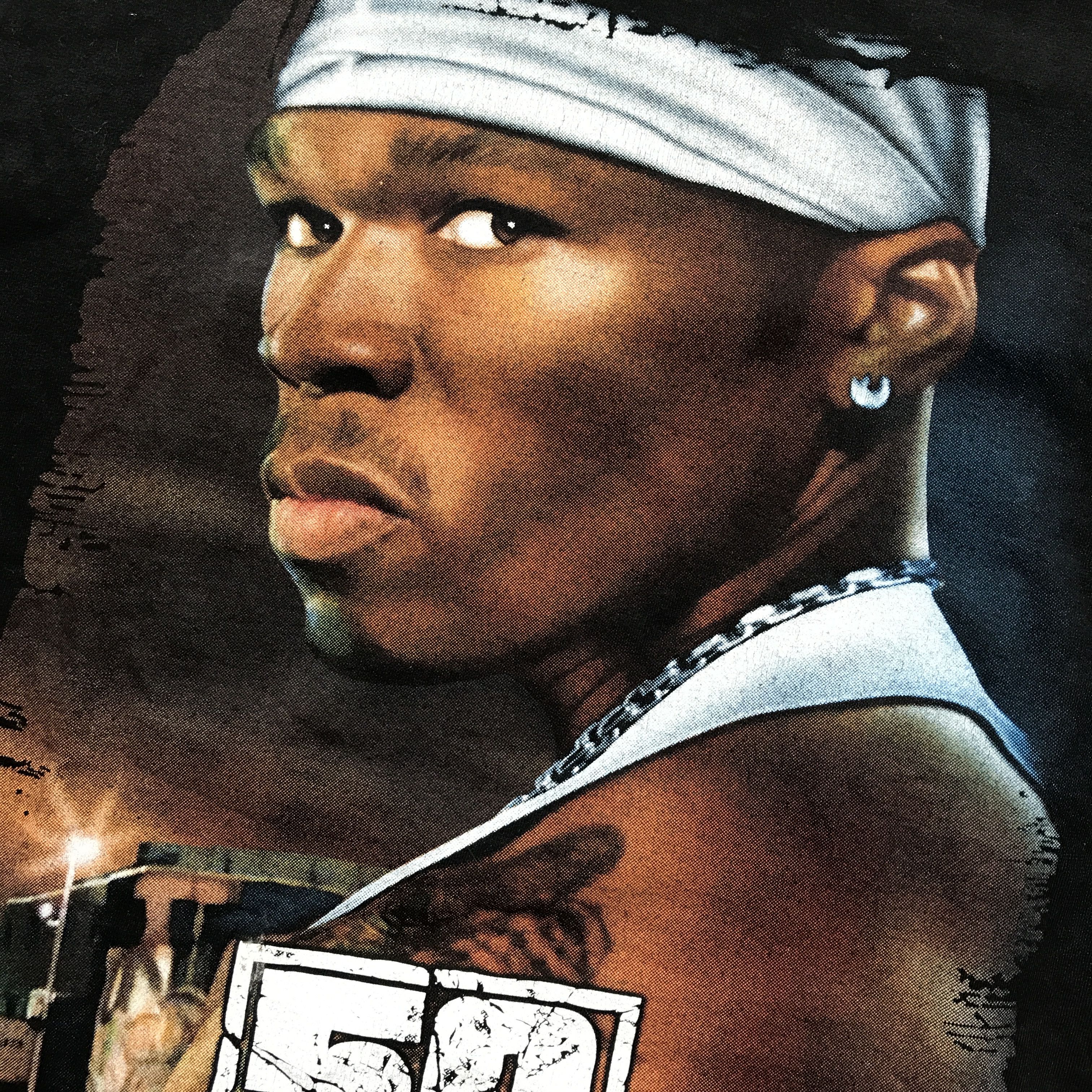 Vintage Vintage 50 Cent Rap tee bootleg T-shirt Size US L / EU 52-54 / 3 - 4 Thumbnail