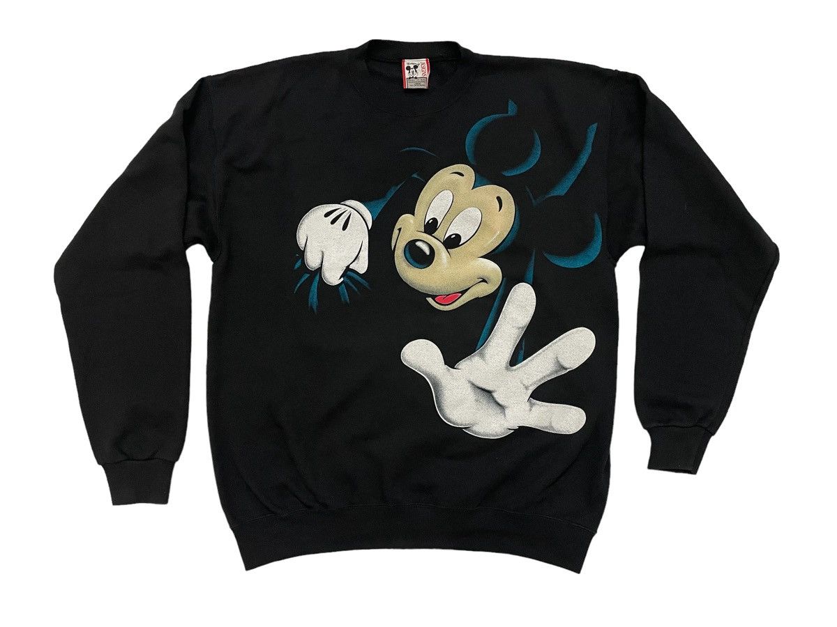 Mickey Mouse × Vintage Vintage Mickey Mouse Mirror Print Sweatshirt Size US L / EU 52-54 / 3 - 1 Thumbnail