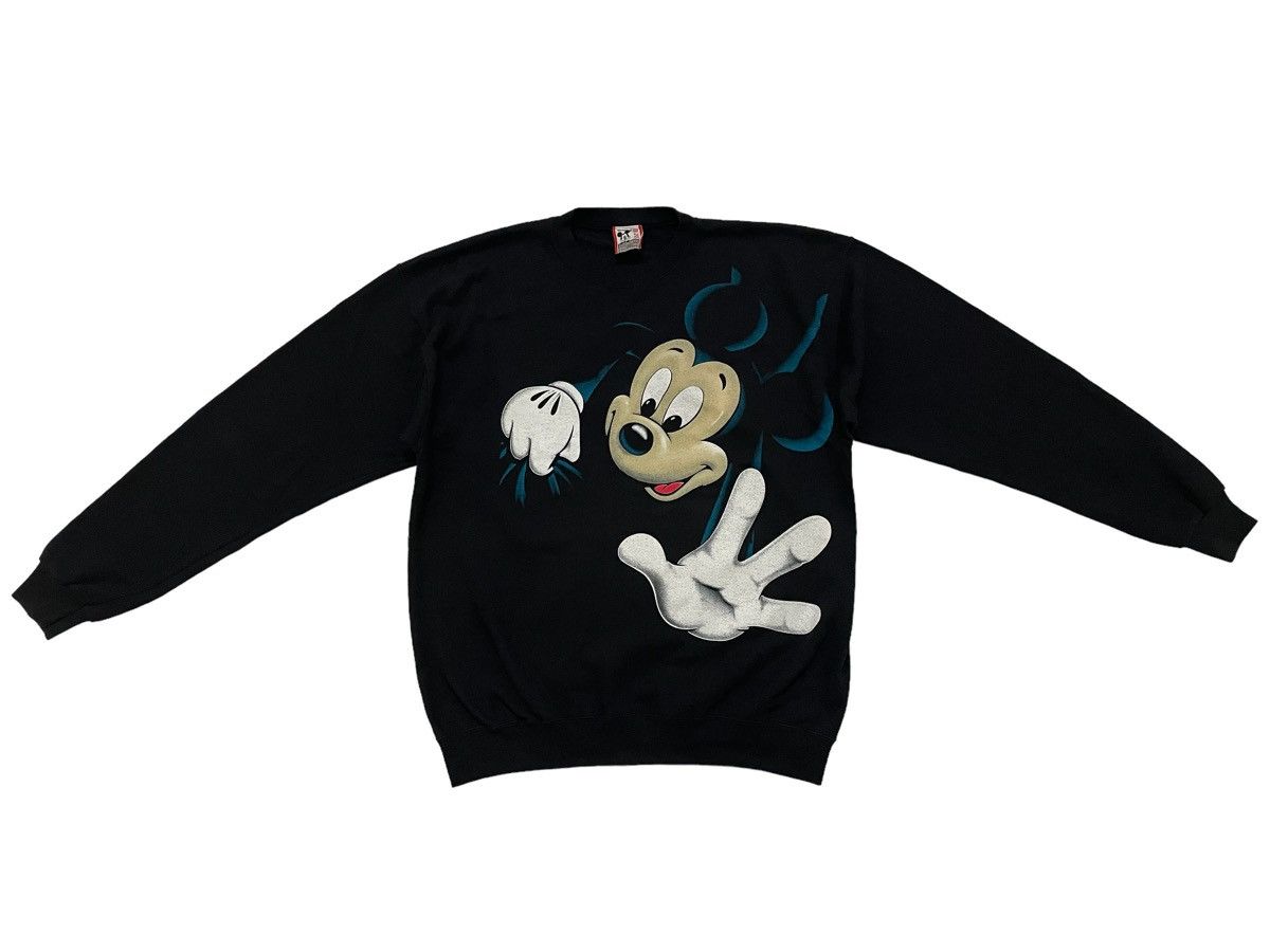 Mickey Mouse × Vintage Vintage Mickey Mouse Mirror Print Sweatshirt Size US L / EU 52-54 / 3 - 2 Thumbnail