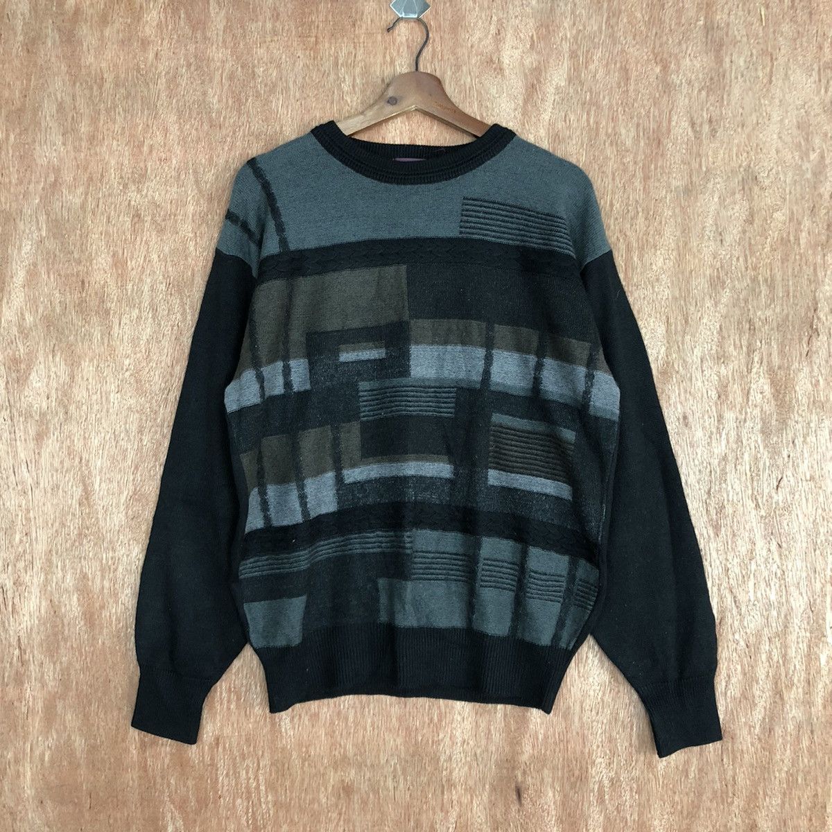 Homespun Knitwear × Japanese Brand Anack Black Shag Shaggy Knitwear #6048 Size US M / EU 48-50 / 2 - 1 Thumbnail