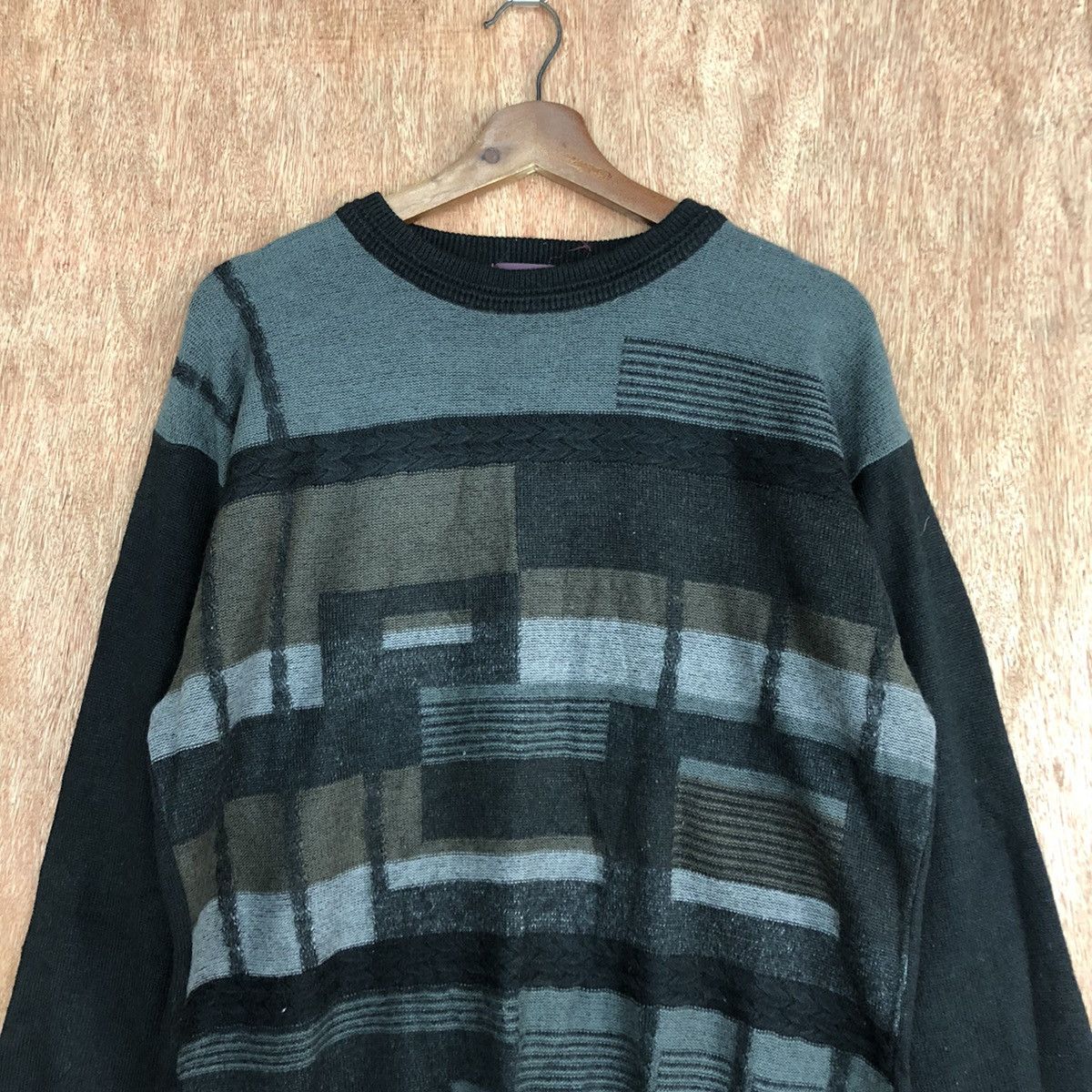 Homespun Knitwear × Japanese Brand Anack Black Shag Shaggy Knitwear #6048 Size US M / EU 48-50 / 2 - 2 Thumbnail