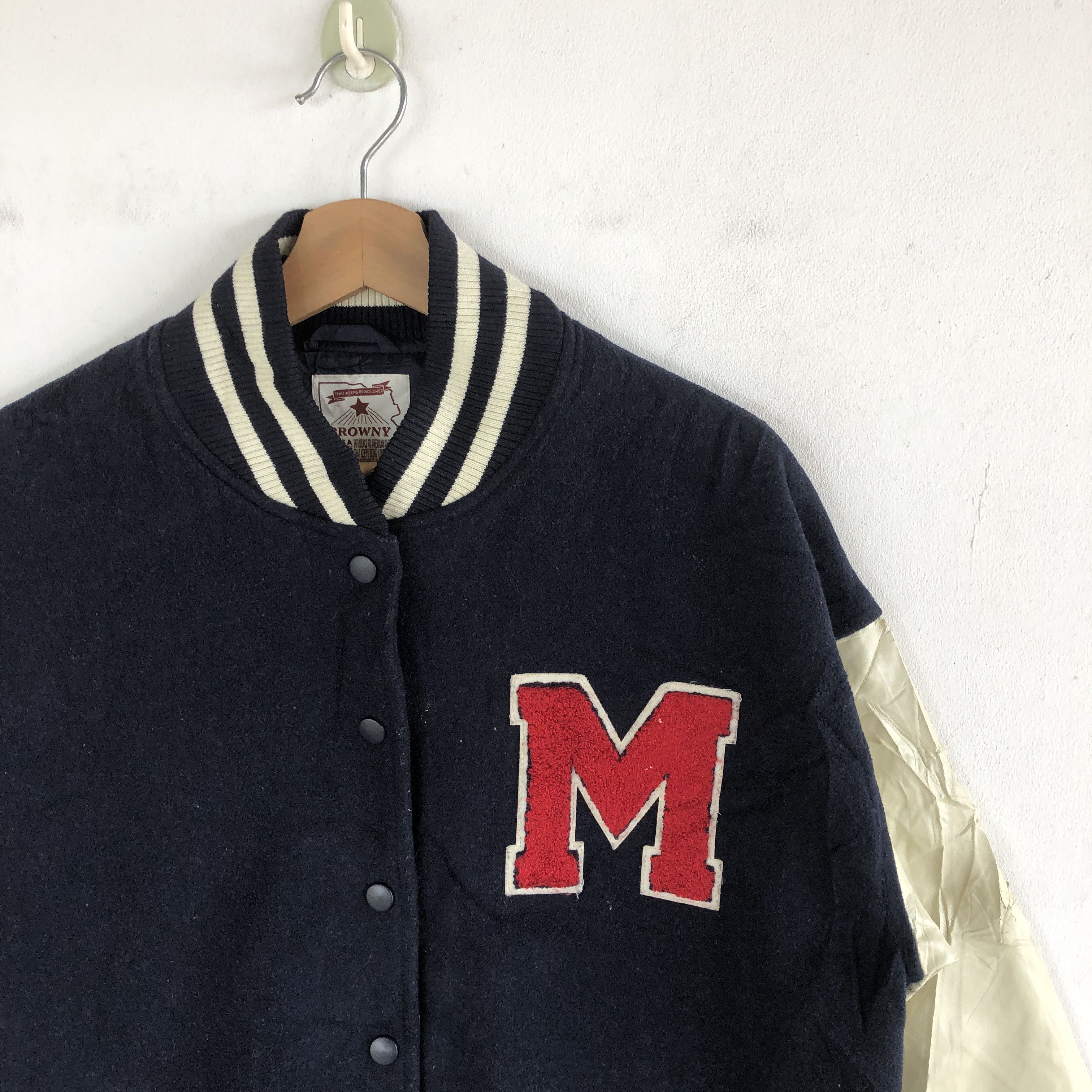 Japanese Brand × Vintage Japanese Varsity Jackets Japanese M Letterman Wool Jacket Size US M / EU 48-50 / 2 - 5 Thumbnail