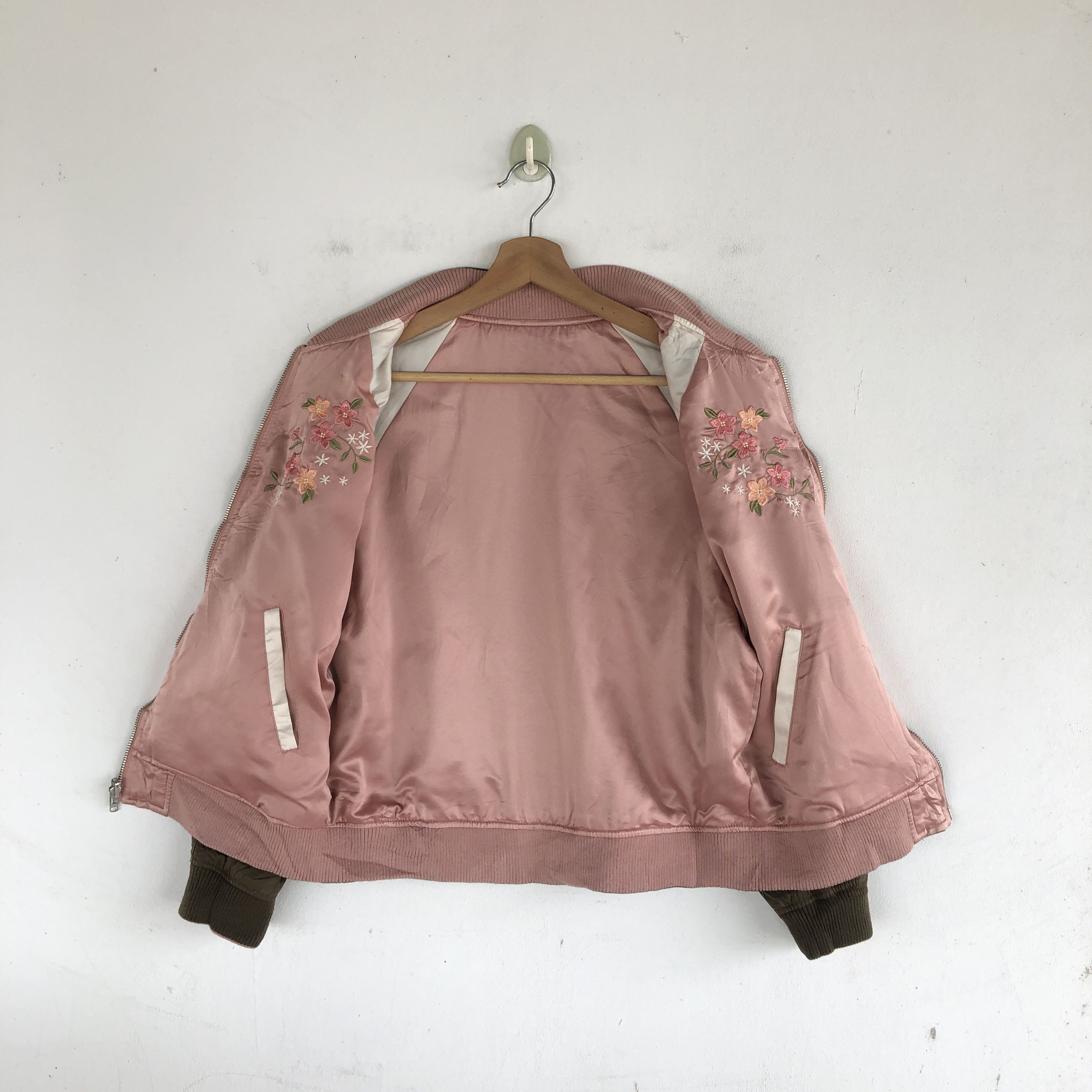 Japanese Brand RARE Vintage Sakura Baseball Reversible Sukajan SILK Jackets Size US XS / EU 42 / 0 - 12 Thumbnail