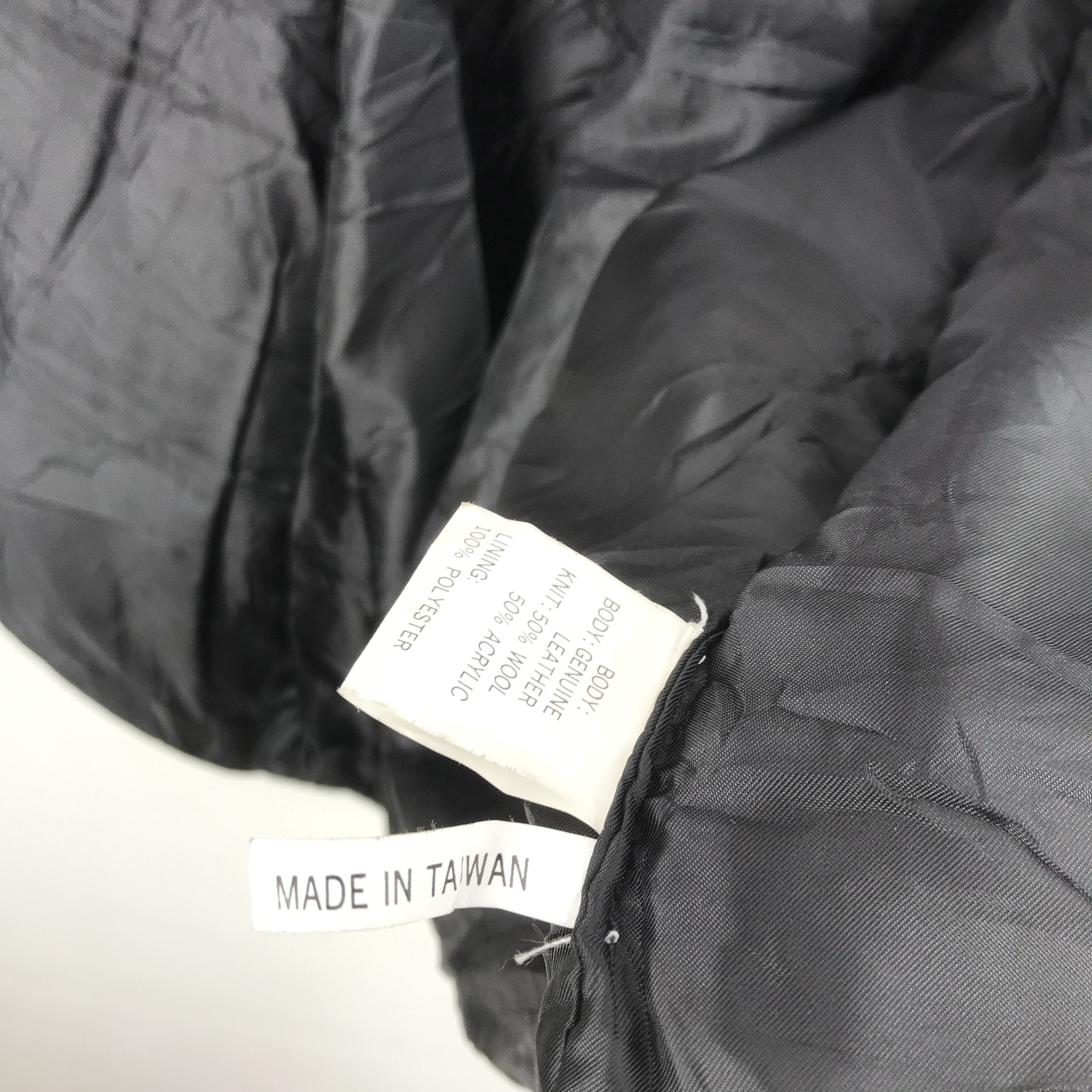 If Six Was Nine × Japanese Brand × Vintage Vintage Mondo Uomo Knit Leather Jacket Knit Haul Jacket Size US L / EU 52-54 / 3 - 7 Thumbnail