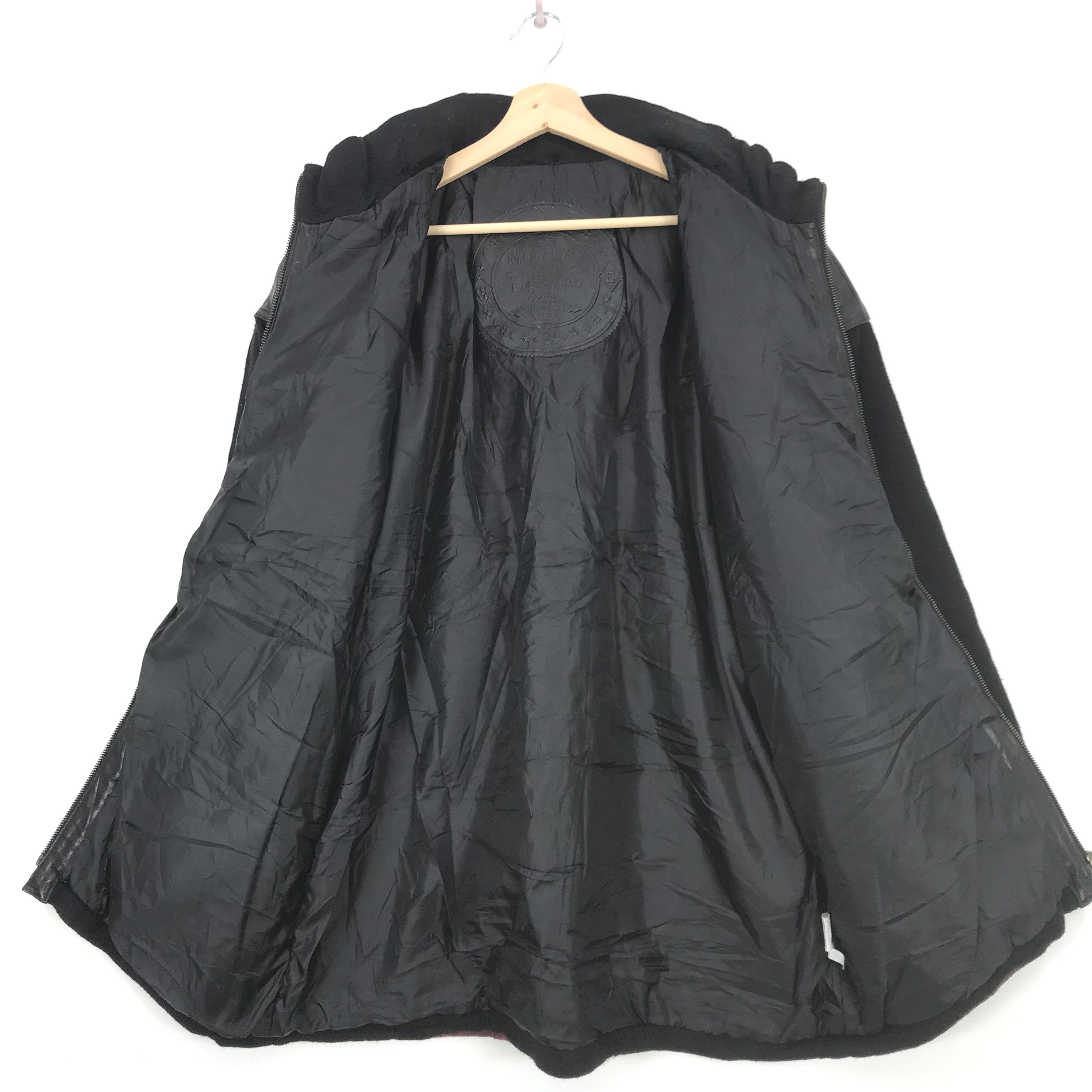 If Six Was Nine × Japanese Brand × Vintage Vintage Mondo Uomo Knit Leather Jacket Knit Haul Jacket Size US L / EU 52-54 / 3 - 5 Thumbnail