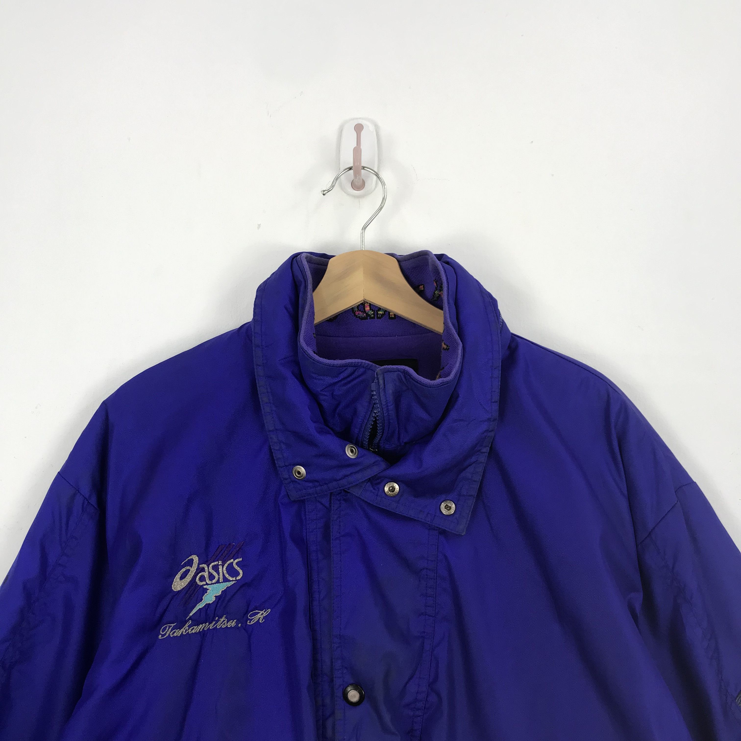 Asics × Vintage Vintage Asics Hoodie Jacket Windbreaker Bomber Jacket Size US XL / EU 56 / 4 - 3 Thumbnail