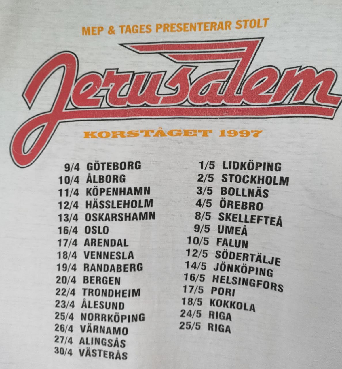 Vintage ©️1997 THRASHED Vtg Jerusalem Band T Size US XXL / EU 58 / 5 - 10 Thumbnail