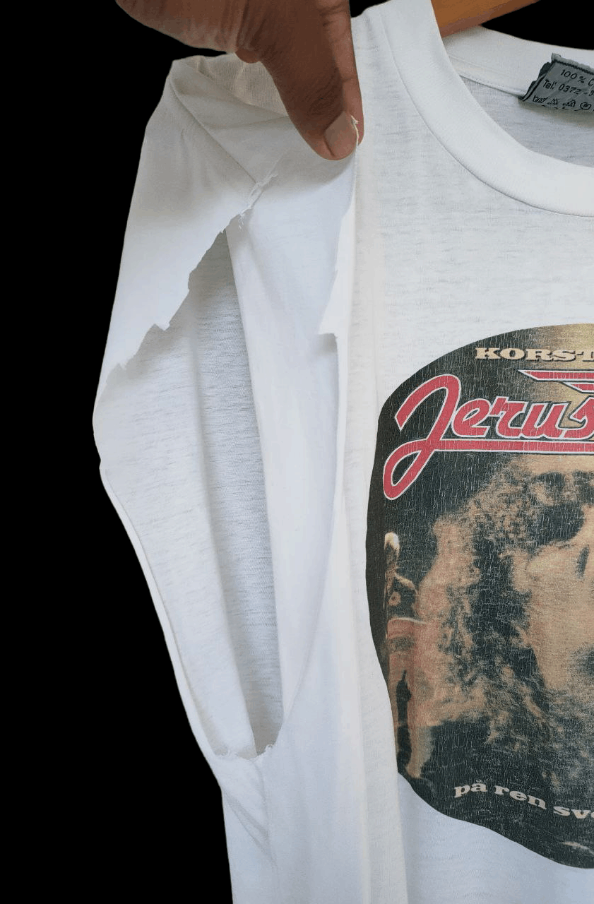 Vintage ©️1997 THRASHED Vtg Jerusalem Band T Size US XXL / EU 58 / 5 - 3 Thumbnail