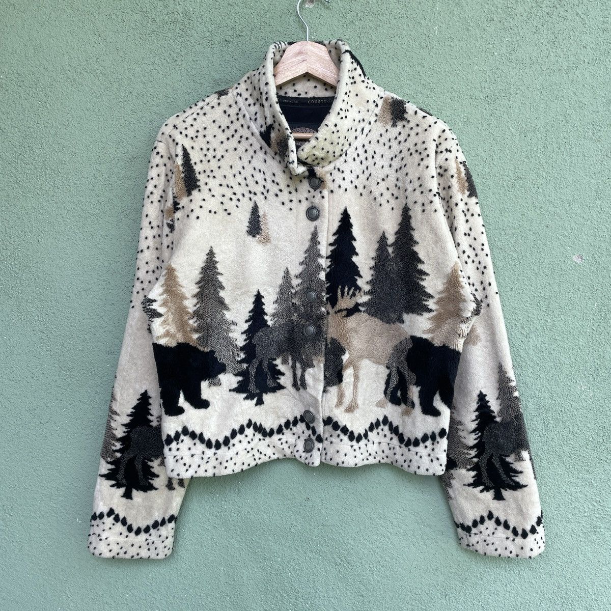 image of Patterned Cardigans Vintage Country Clothing Co Habitat Native Button Cardigan in Mix (Size Large)