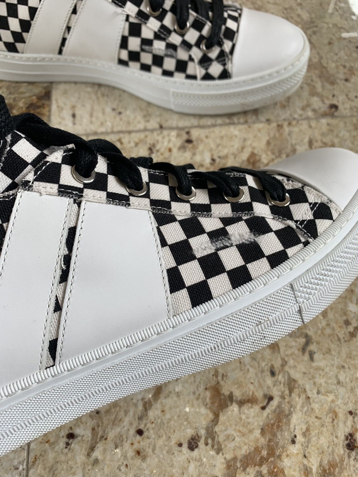 Amiri High Top Checker Pattern Sneakers Size US 11 / EU 44 - 4 Thumbnail