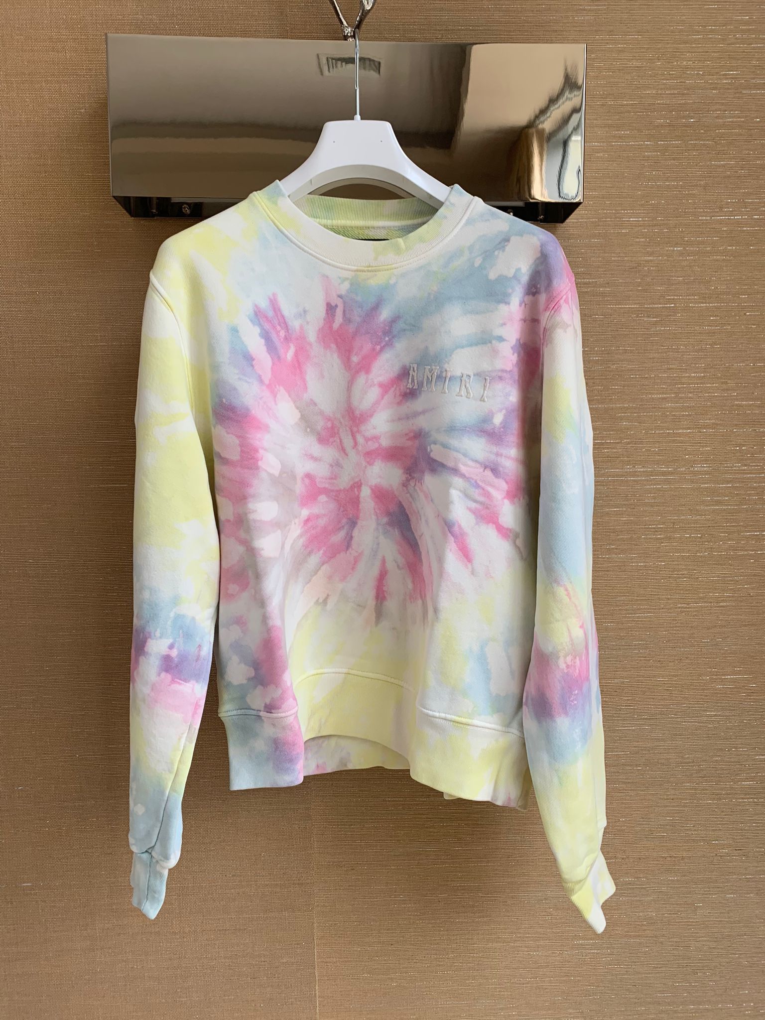 image of Amiri Tie Dye Hippie Crewneck In Tie Dye, Men's (Size Small)