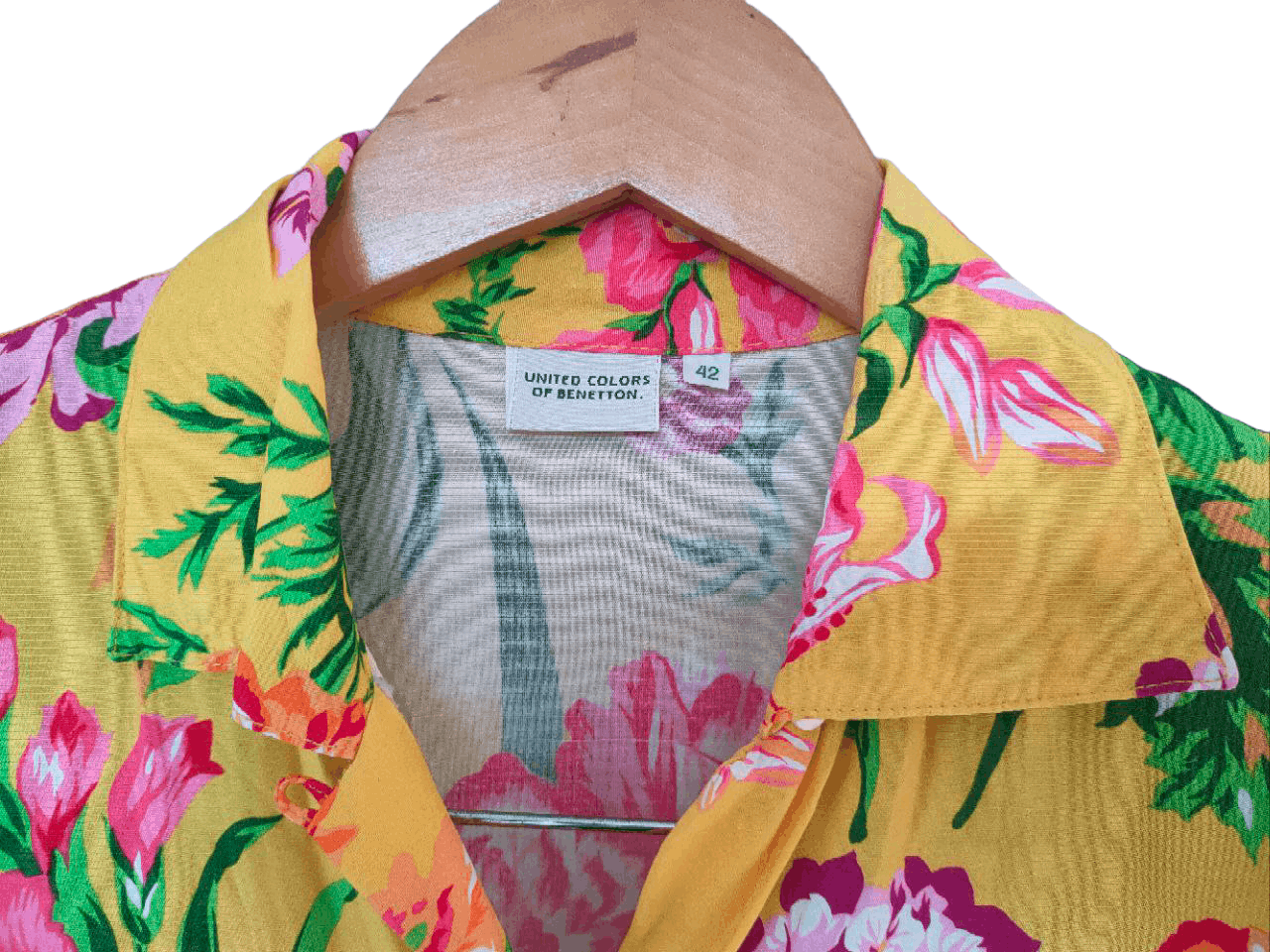 Benetton Benetton Printed Rayon Shirt Size M / US 6-8 / IT 42-44 - 4 Thumbnail