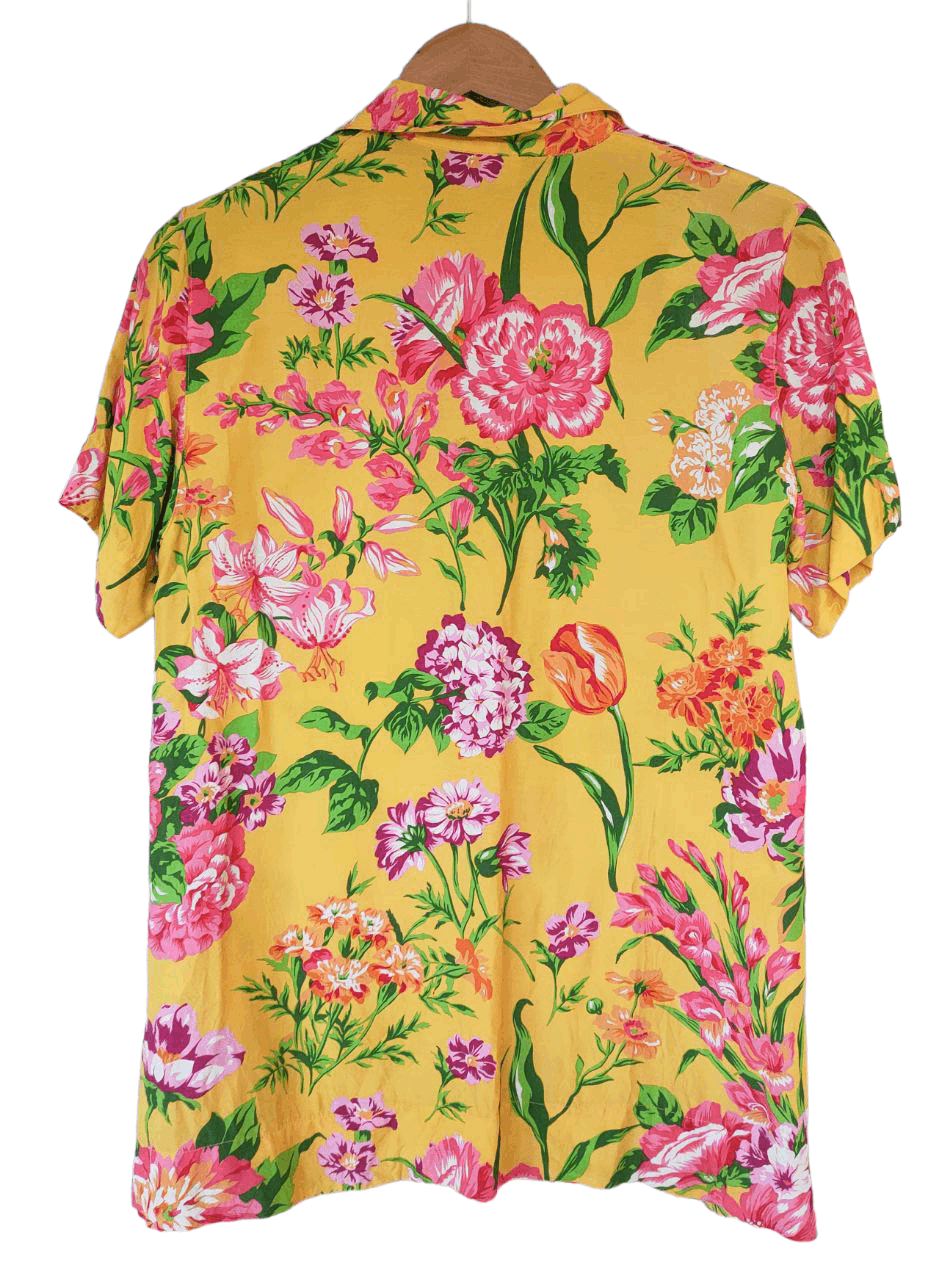 Benetton Benetton Printed Rayon Shirt Size M / US 6-8 / IT 42-44 - 2 Thumbnail