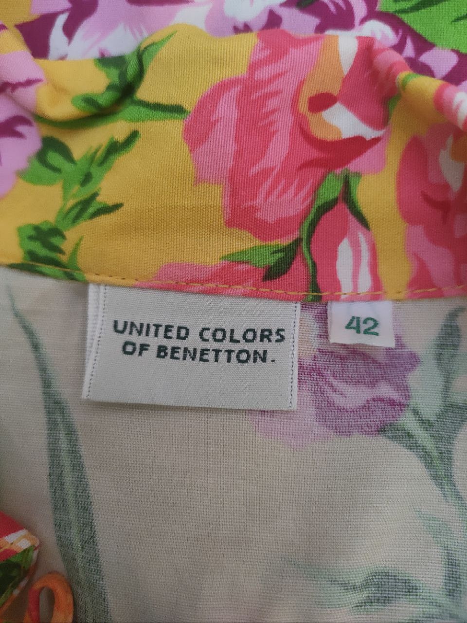 Benetton Benetton Printed Rayon Shirt Size M / US 6-8 / IT 42-44 - 5 Thumbnail
