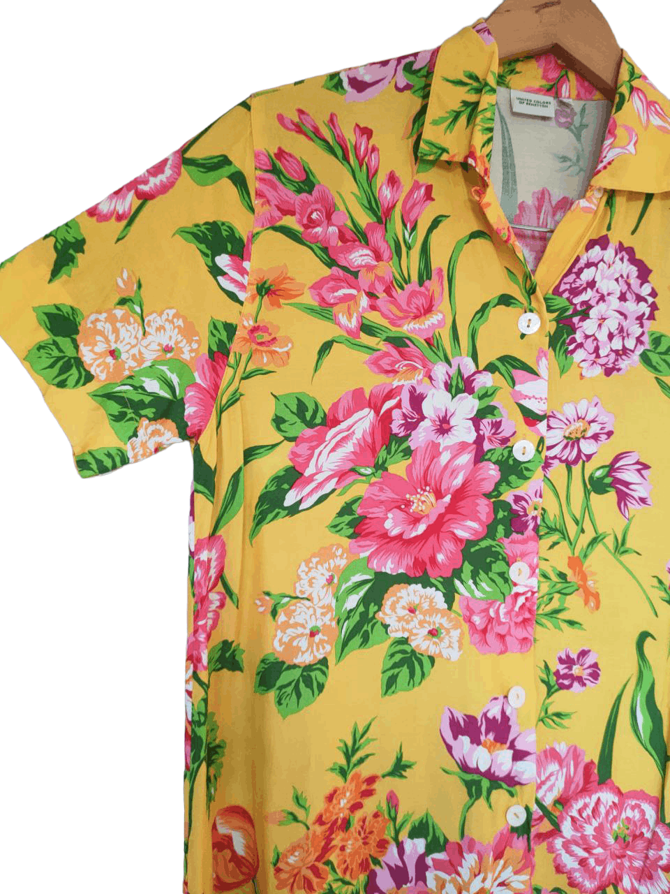Benetton Benetton Printed Rayon Shirt Size M / US 6-8 / IT 42-44 - 3 Thumbnail