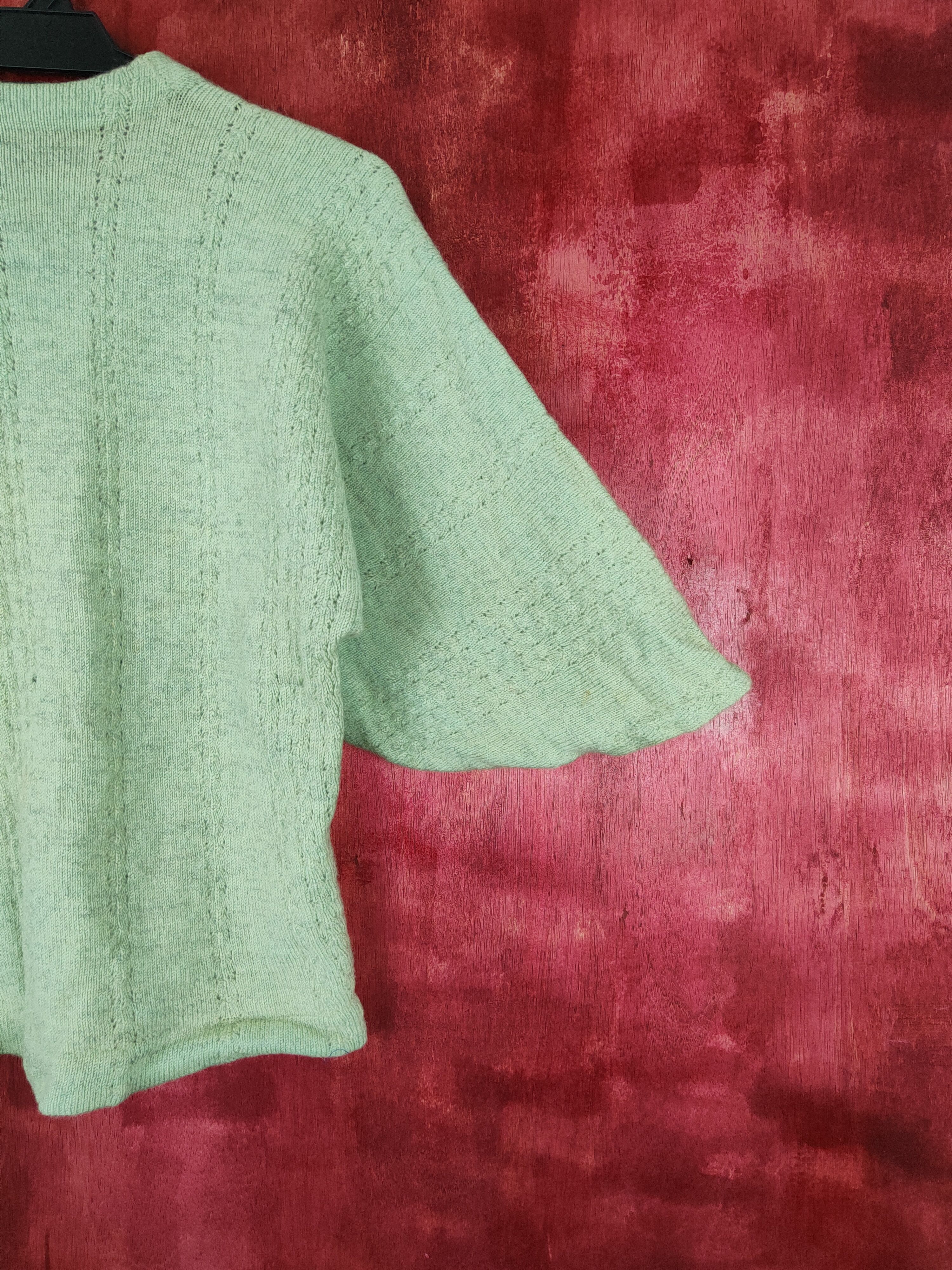 Japanese Brand × Vintage Japanese Brand cardigan kimono Green Knitwear #S403 Size S / US 4 / IT 40 - 11 Thumbnail