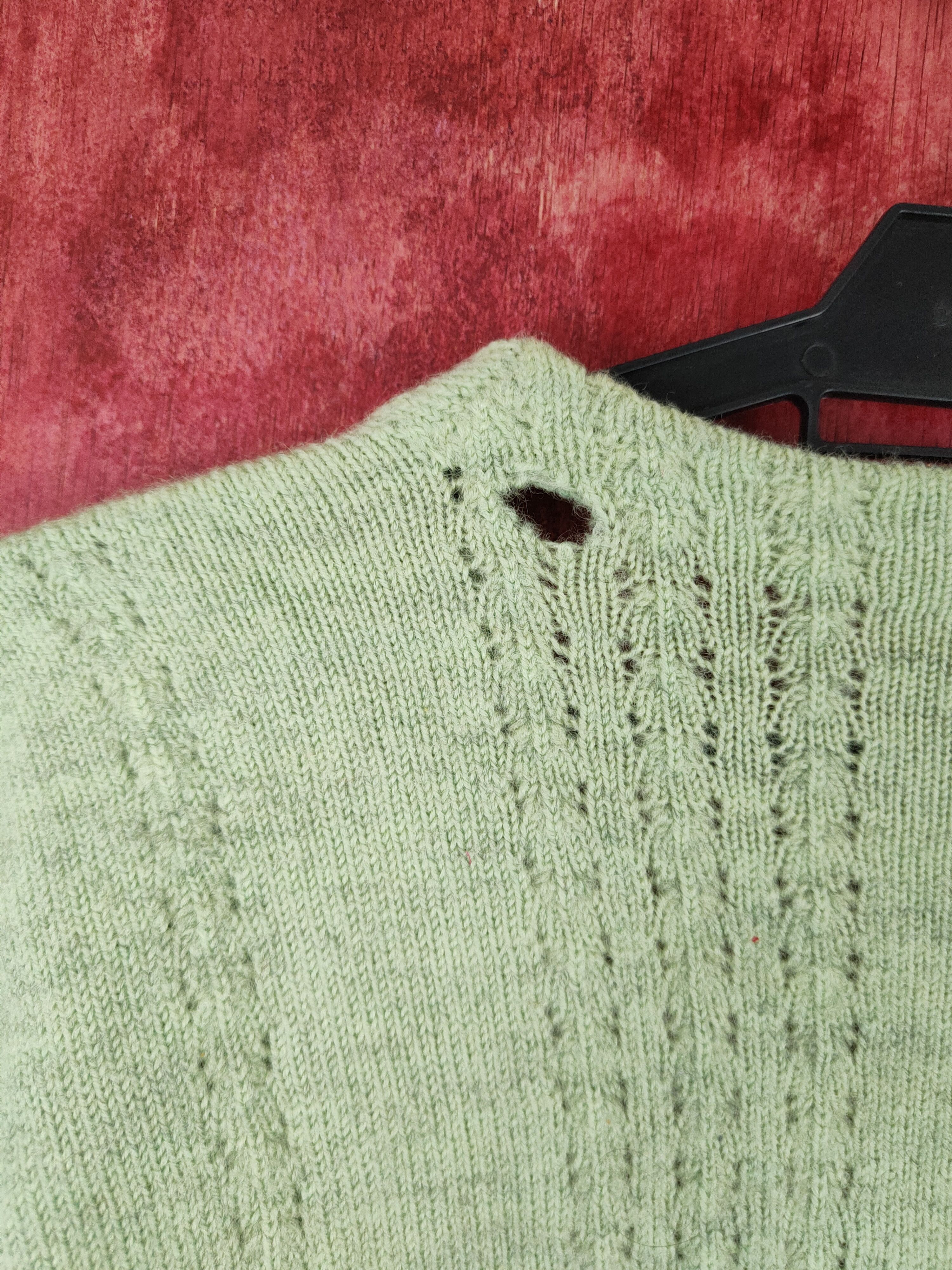 Japanese Brand × Vintage Japanese Brand cardigan kimono Green Knitwear #S403 Size S / US 4 / IT 40 - 8 Thumbnail