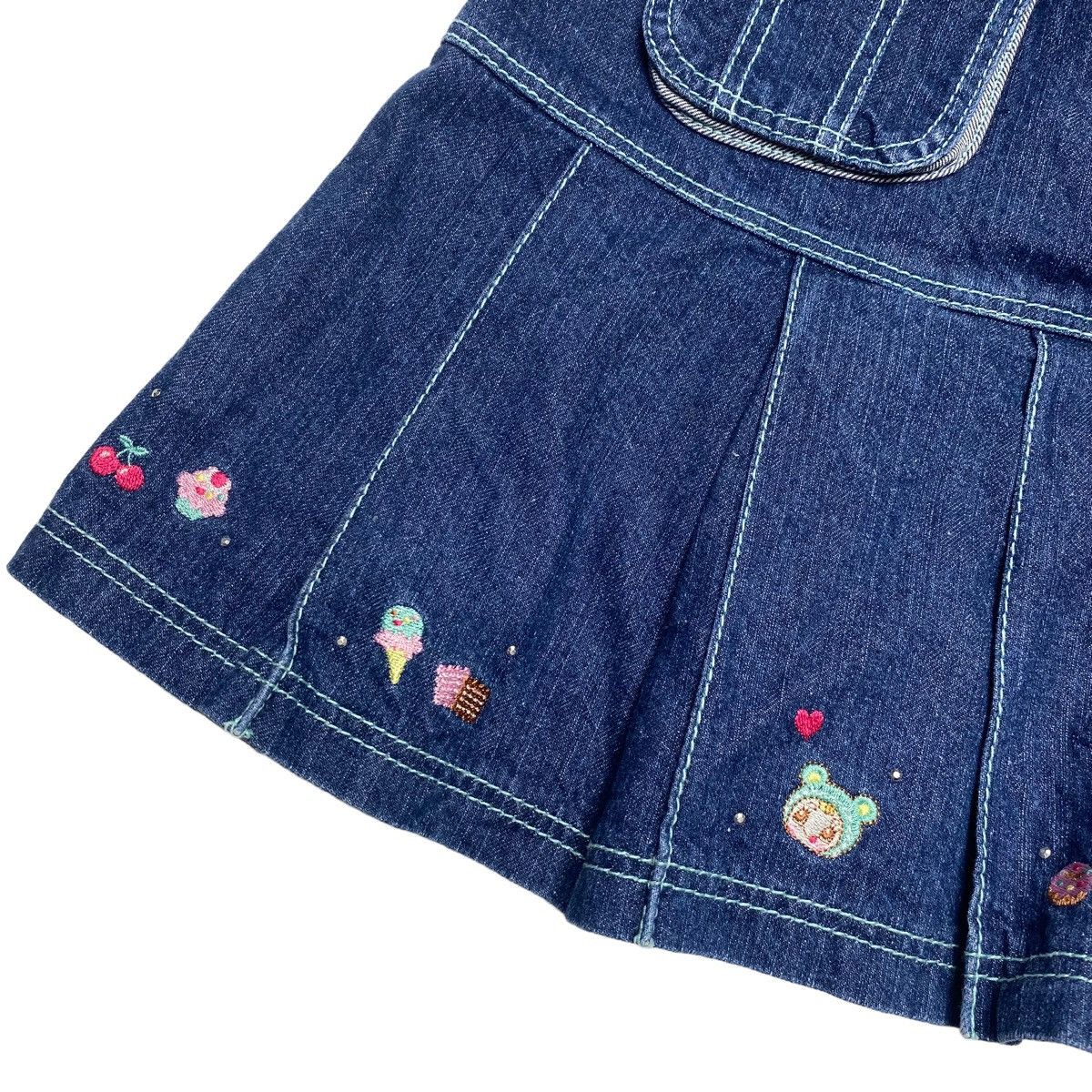 Japanese Brand 2000s Mezzo Piano - Embroidery Mascots Mini Skirt Size 25" / US 0 / IT 36 - 3 Thumbnail