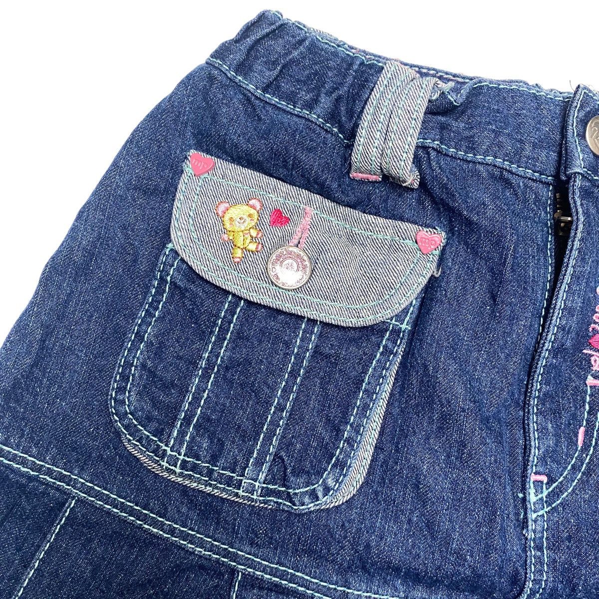 Japanese Brand 2000s Mezzo Piano - Embroidery Mascots Mini Skirt Size 25" / US 0 / IT 36 - 7 Thumbnail