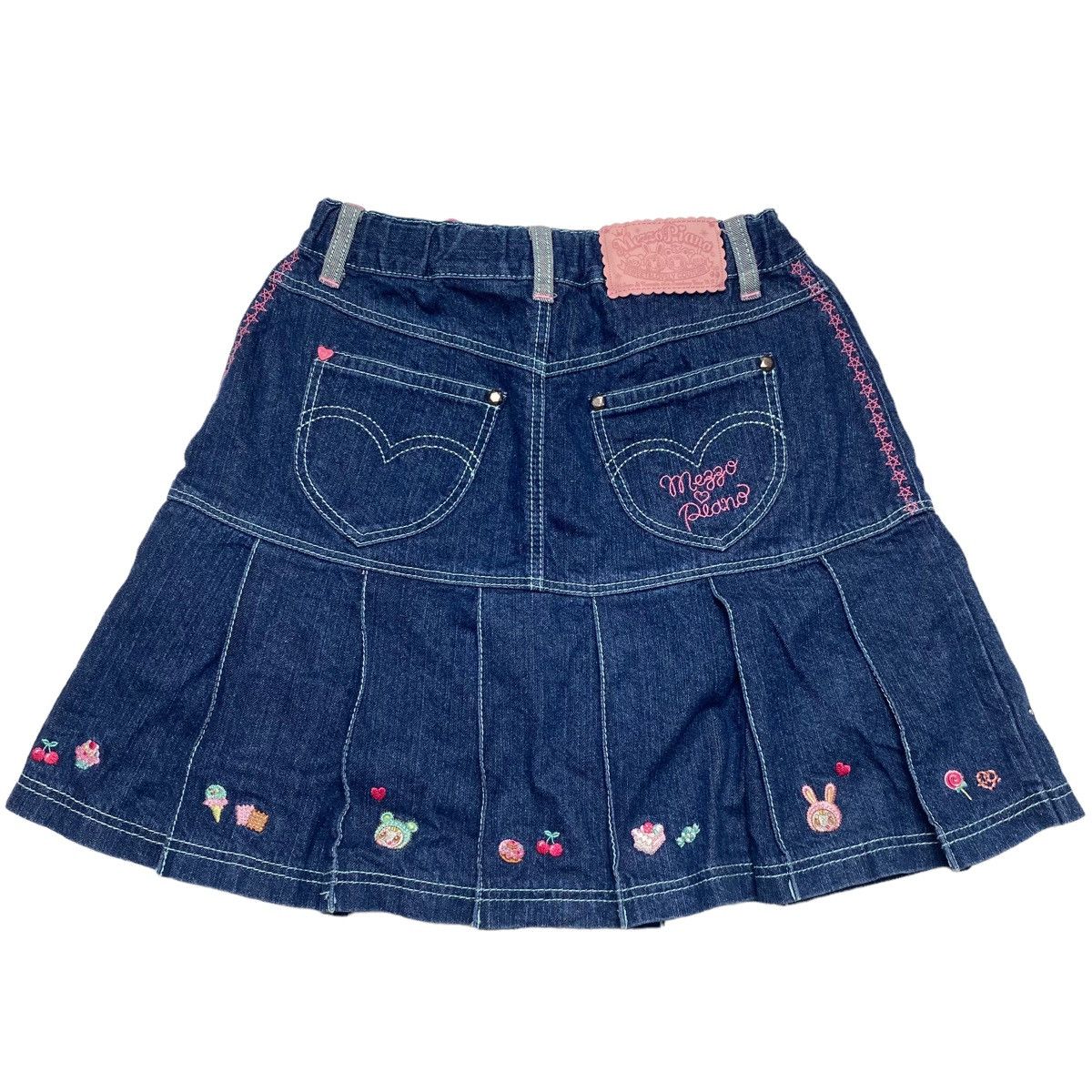 Japanese Brand 2000s Mezzo Piano - Embroidery Mascots Mini Skirt Size 25" / US 0 / IT 36 - 2 Thumbnail