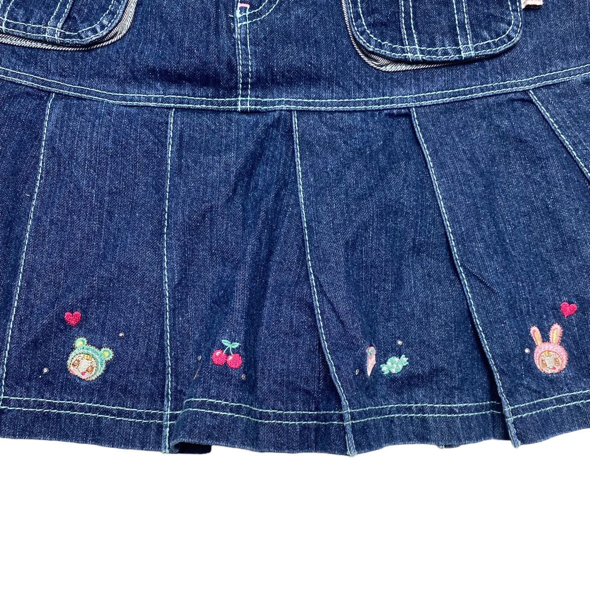 Japanese Brand 2000s Mezzo Piano - Embroidery Mascots Mini Skirt Size 25" / US 0 / IT 36 - 4 Thumbnail