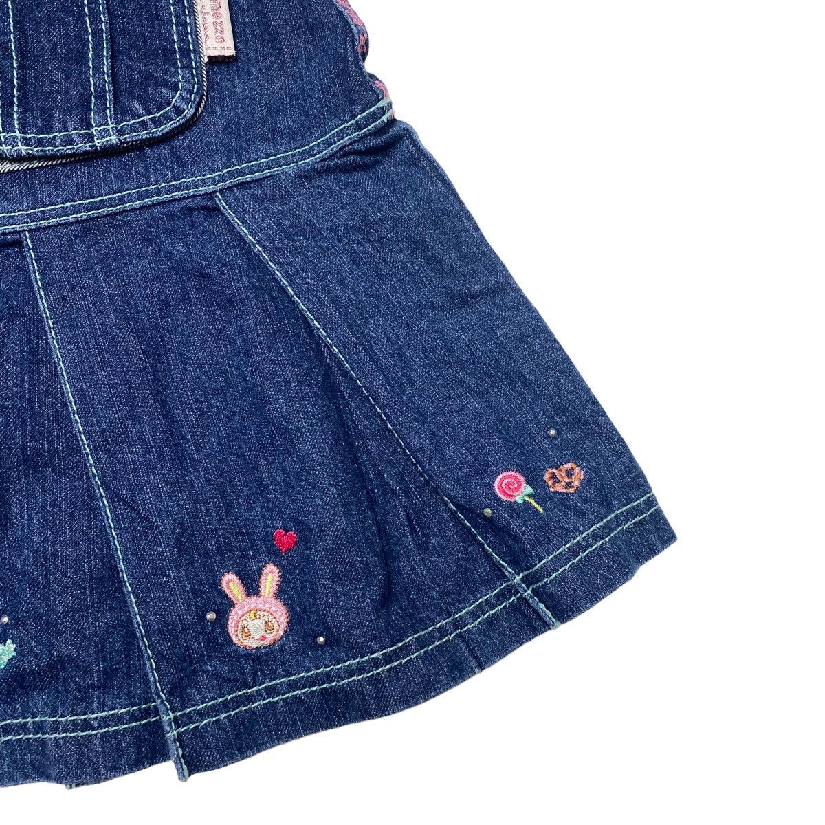 Japanese Brand 2000s Mezzo Piano - Embroidery Mascots Mini Skirt Size 25" / US 0 / IT 36 - 5 Thumbnail