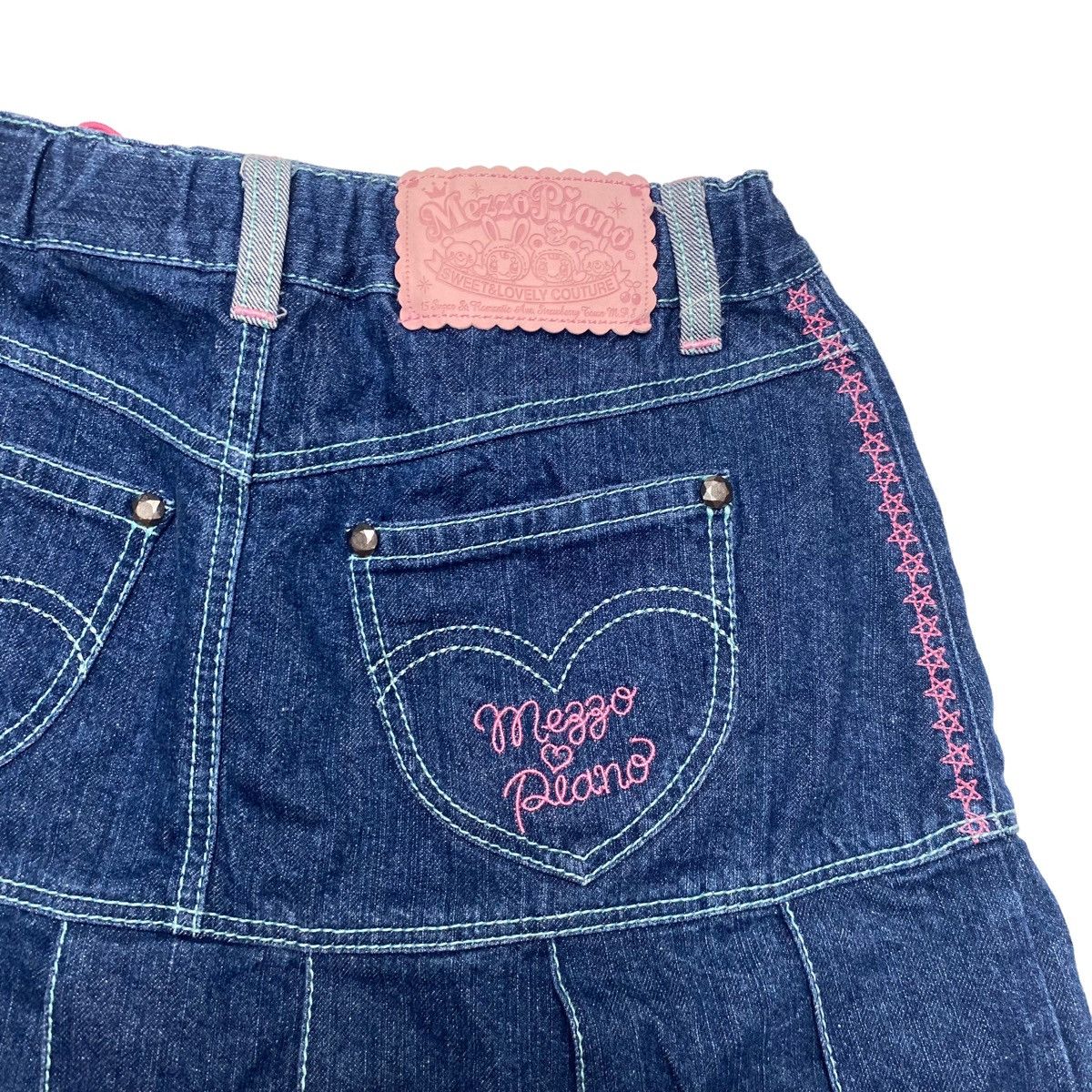 Japanese Brand 2000s Mezzo Piano - Embroidery Mascots Mini Skirt Size 25" / US 0 / IT 36 - 8 Thumbnail