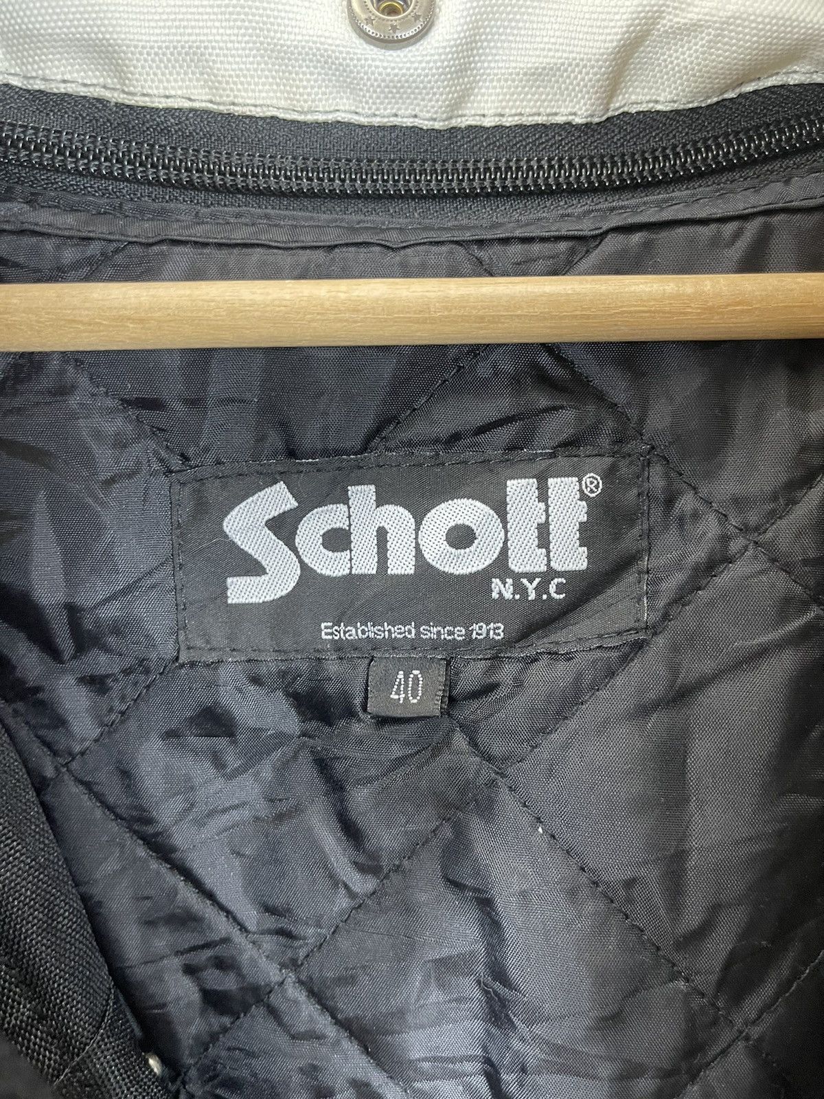 Schott VINTAGE SCHOTT NYC PADDED BIKER MOTORSPORT RACING Size US M / EU 48-50 / 2 - 6 Thumbnail